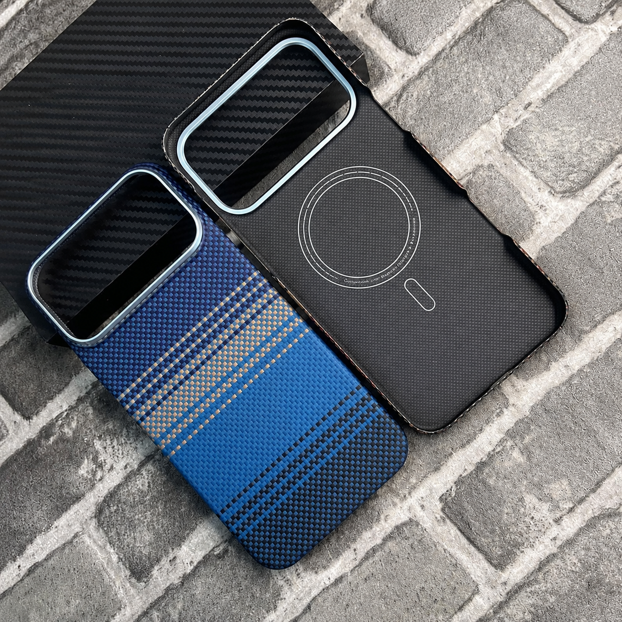 Premium iPhone Case MagSafe Compatible Aramid Carbon Fiber Protective Cover Ultra Thin Lightweight Shockproof Anti Scratch Full Coverage