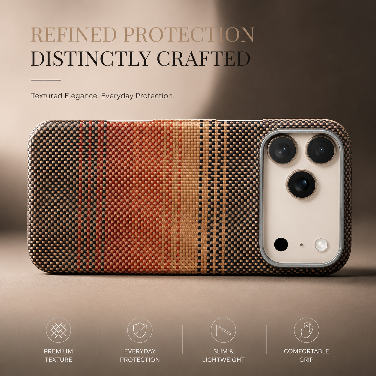 Premium iPhone Case MagSafe Compatible Aramid Carbon Fiber Protective Cover Ultra Thin Lightweight Shockproof Anti Scratch Full Coverage