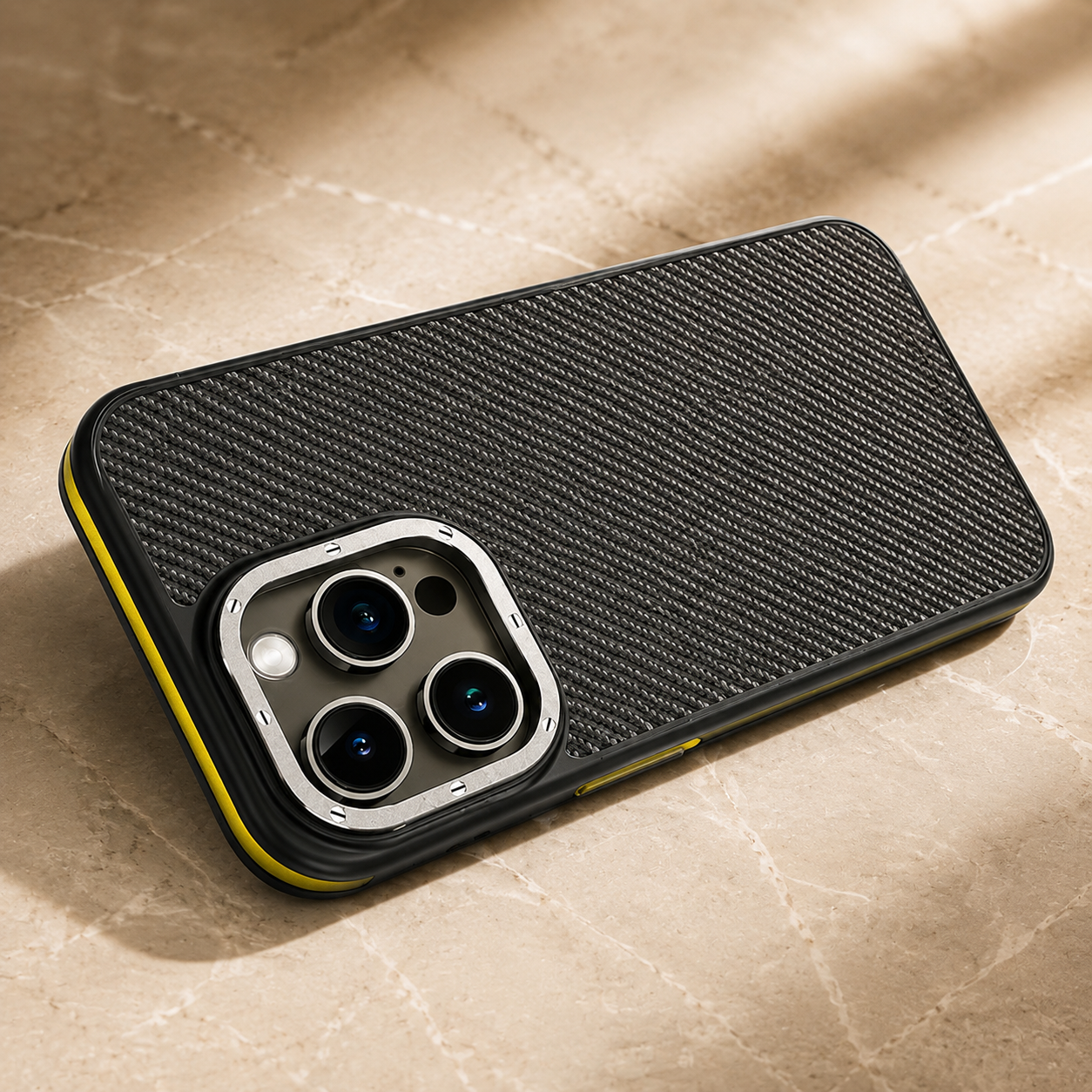 Premium iPhone Case MagSafe Compatible Aramid Fiber Kevlar 600D Ultra Thin Protective Cover Shockproof Wireless Charging Slim Lightweight Design