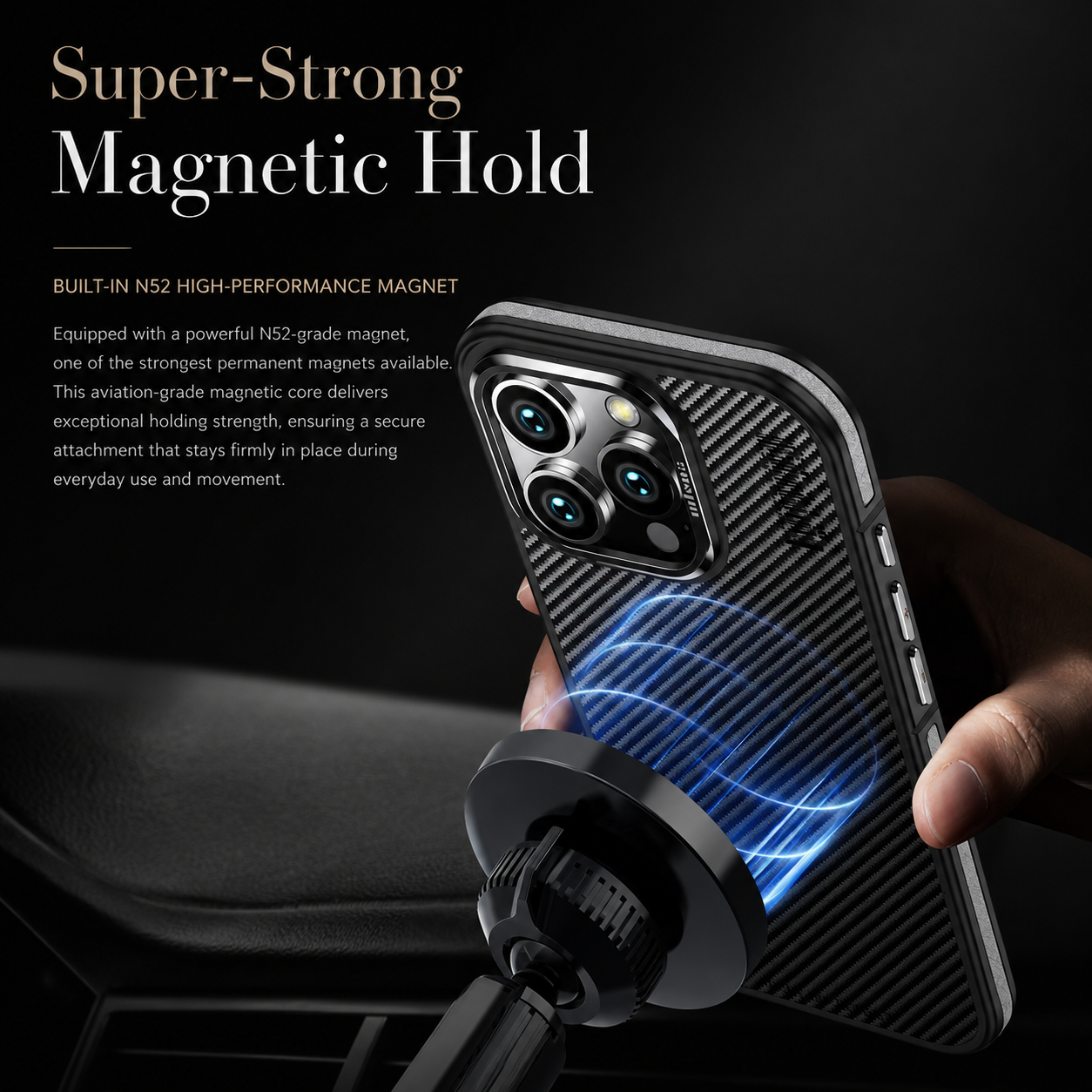 Premium iPhone Case MagSafe Compatible Aramid Fiber Kevlar 600D Ultra Thin Protective Cover Shockproof Wireless Charging Slim Lightweight Design