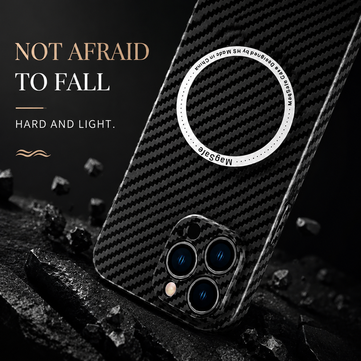 Premium iPhone Case MagSafe Compatible Carbon Fiber Magnetic Protective Cover Shockproof Slim Lightweight Camera Protection Anti Scratch Design