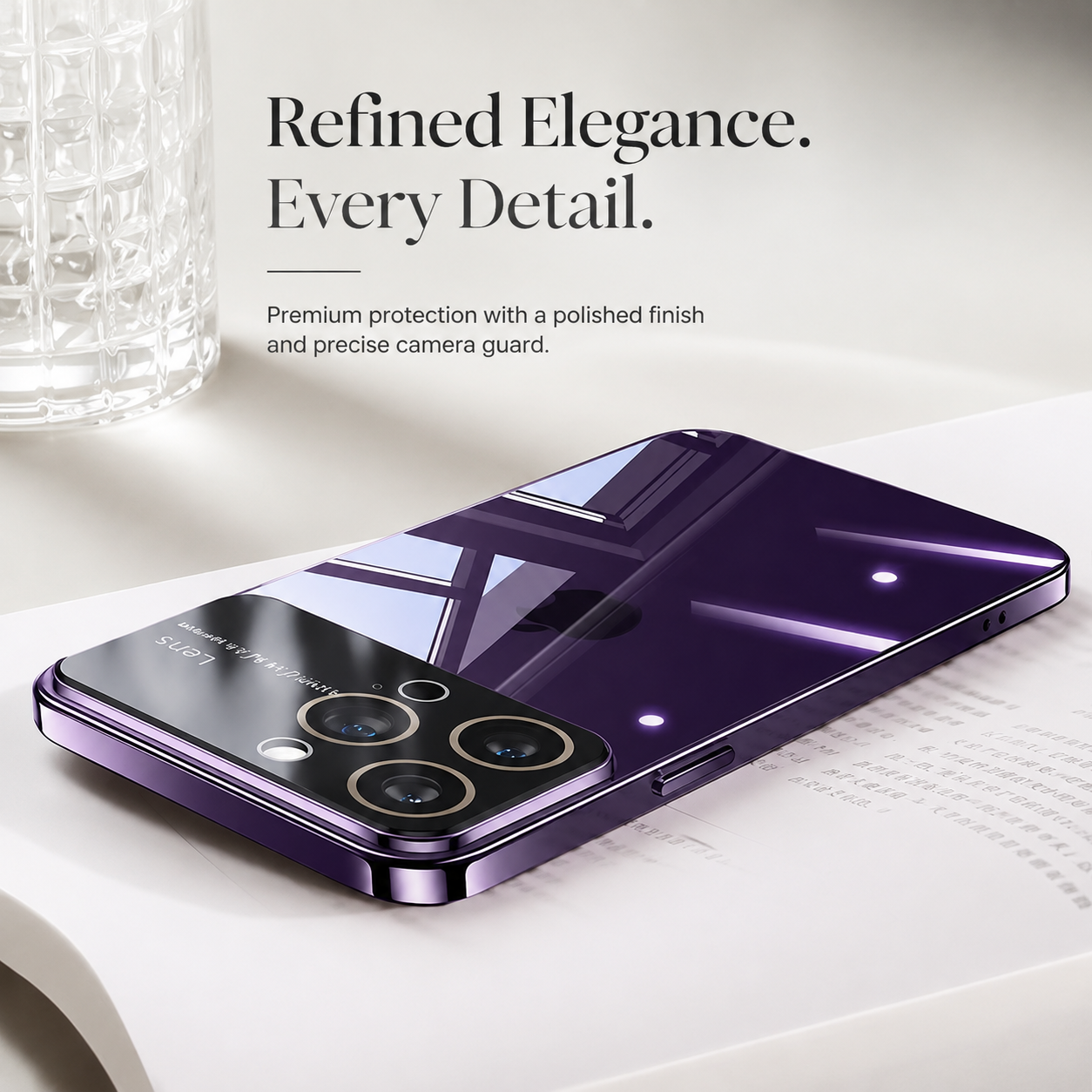Premium iPhone Case MagSafe Compatible Clear Acrylic Protective Cover Tempered Glass Camera Lens Protection Shockproof Scratch Resistant Slim Full Coverage
