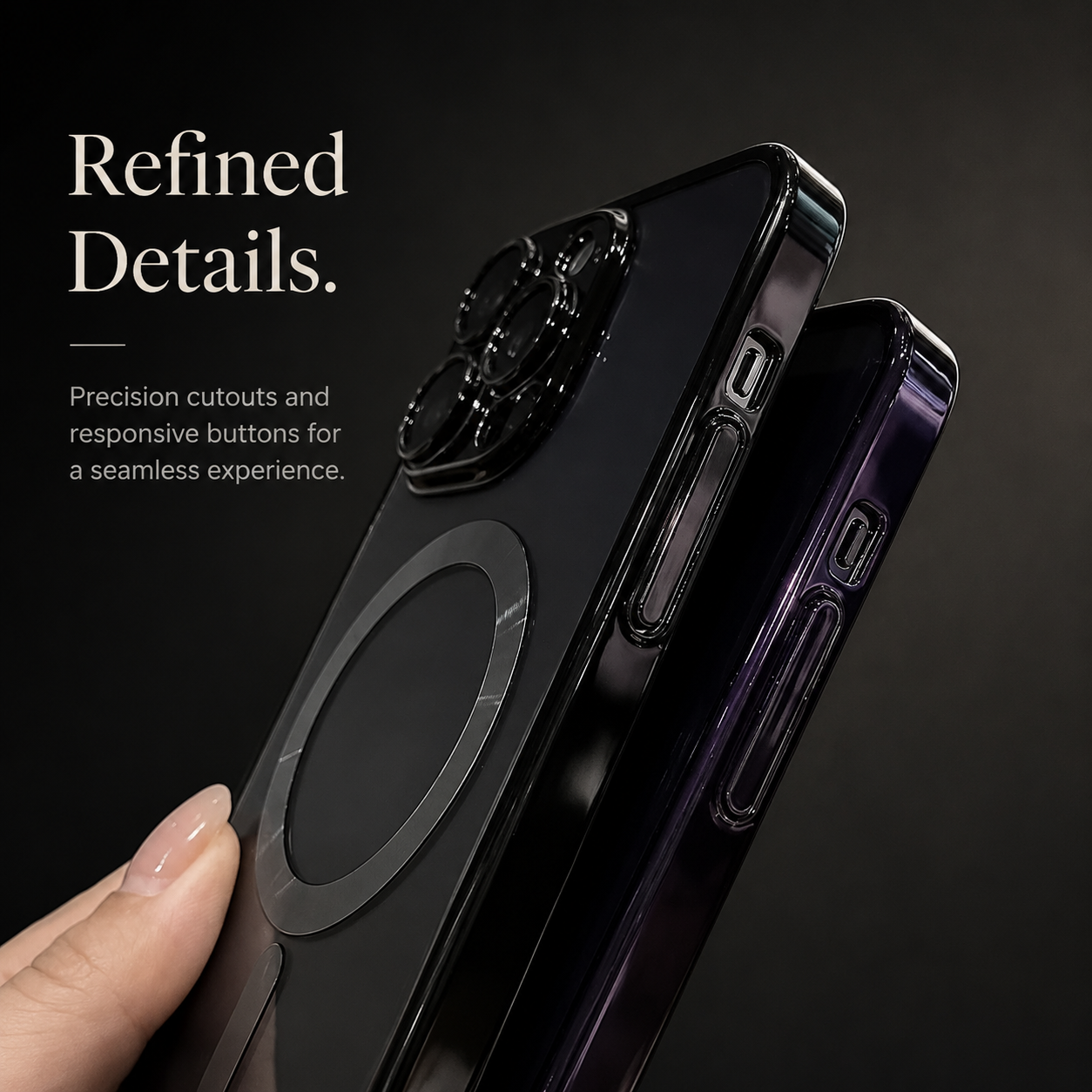 Premium iPhone Case MagSafe Compatible Clear Protective Cover Magnetic Wireless Charging Camera Lens Protection Anti Fingerprint Scratch Resistant Full Coverage