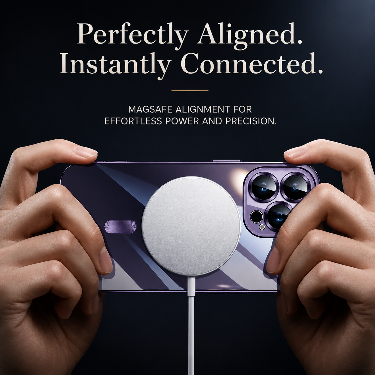 Premium iPhone Case MagSafe Compatible Clear Protective Cover Magnetic Wireless Charging Camera Lens Protection Anti Fingerprint Scratch Resistant Full Coverage