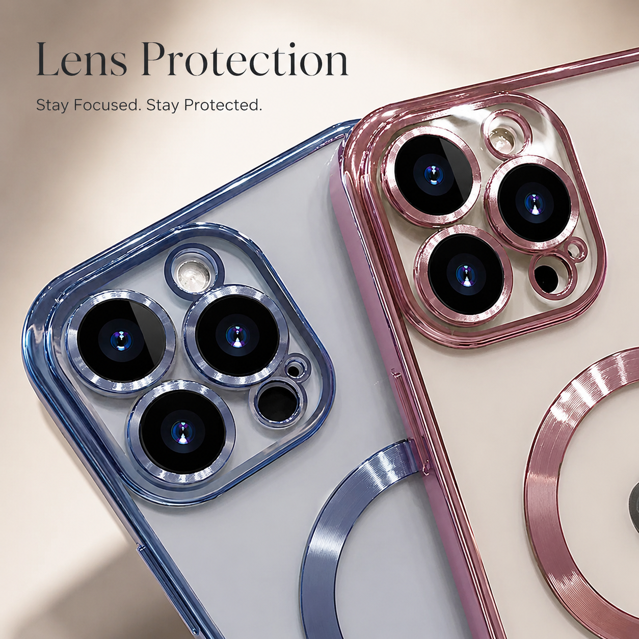 Premium iPhone Case MagSafe Compatible Clear Protective Cover Magnetic Wireless Charging Camera Lens Protection Anti Fingerprint Scratch Resistant Full Coverage