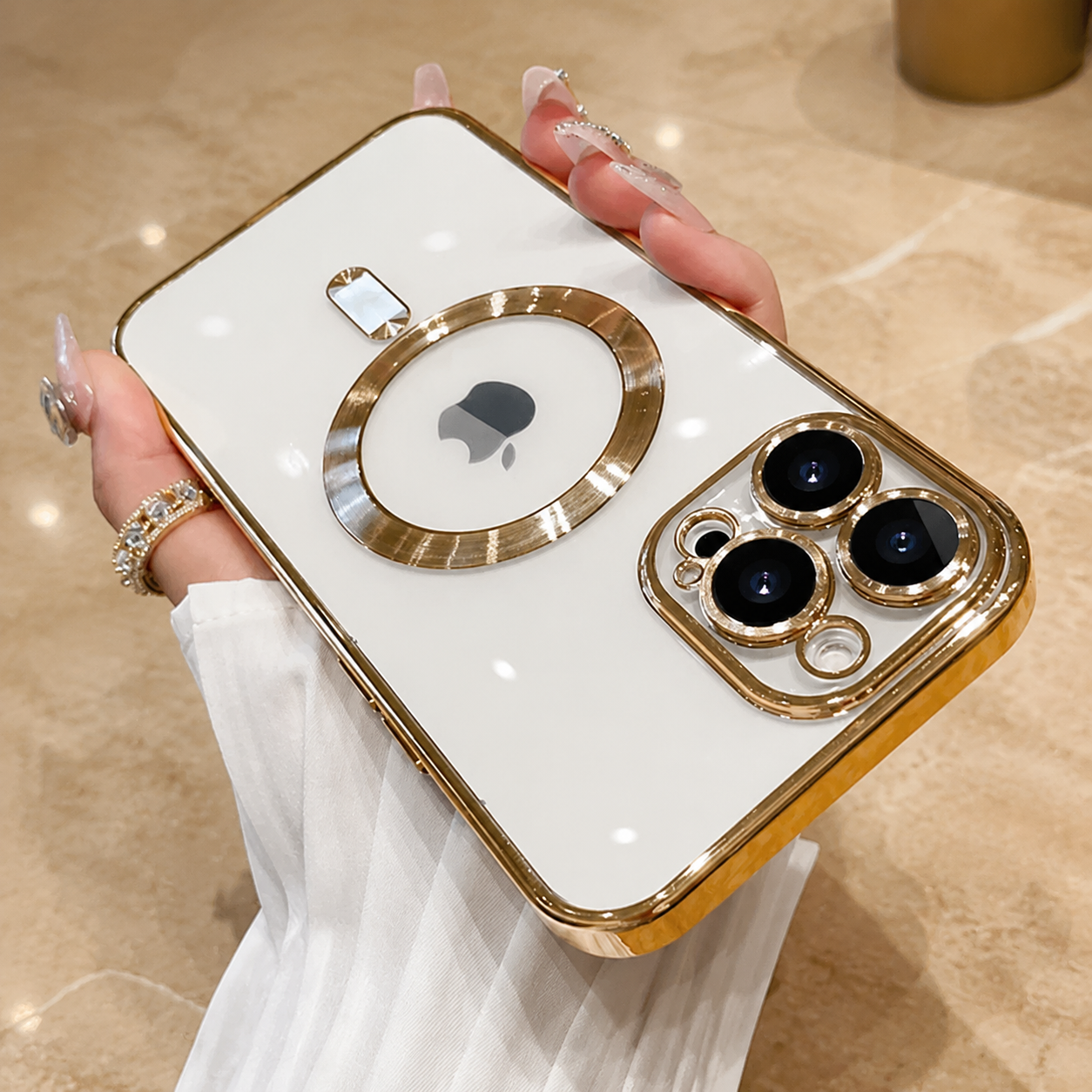 Premium iPhone Case MagSafe Compatible Clear Protective Cover Magnetic Wireless Charging Camera Lens Protection Anti Fingerprint Scratch Resistant Full Coverage