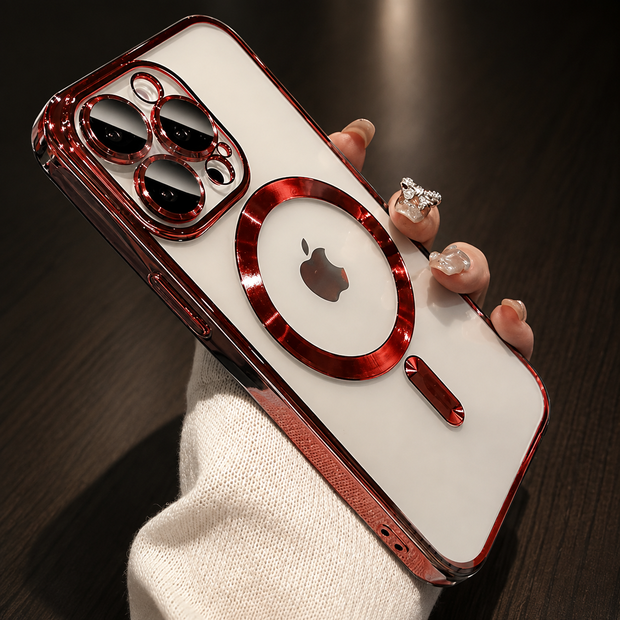 Premium iPhone Case MagSafe Compatible Clear Protective Cover Magnetic Wireless Charging Camera Lens Protection Anti Fingerprint Scratch Resistant Full Coverage