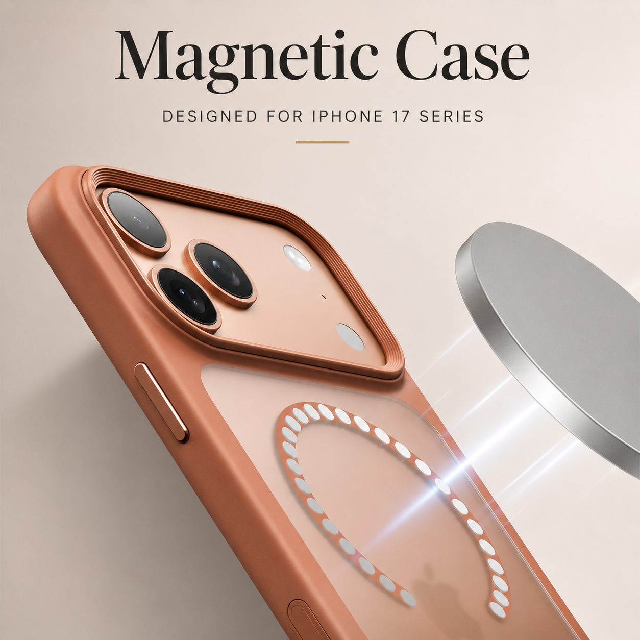 Premium iPhone Case MagSafe Compatible Clear Protective Cover Shockproof Camera Control Button Anti Scratch Transparent Back Full Coverage