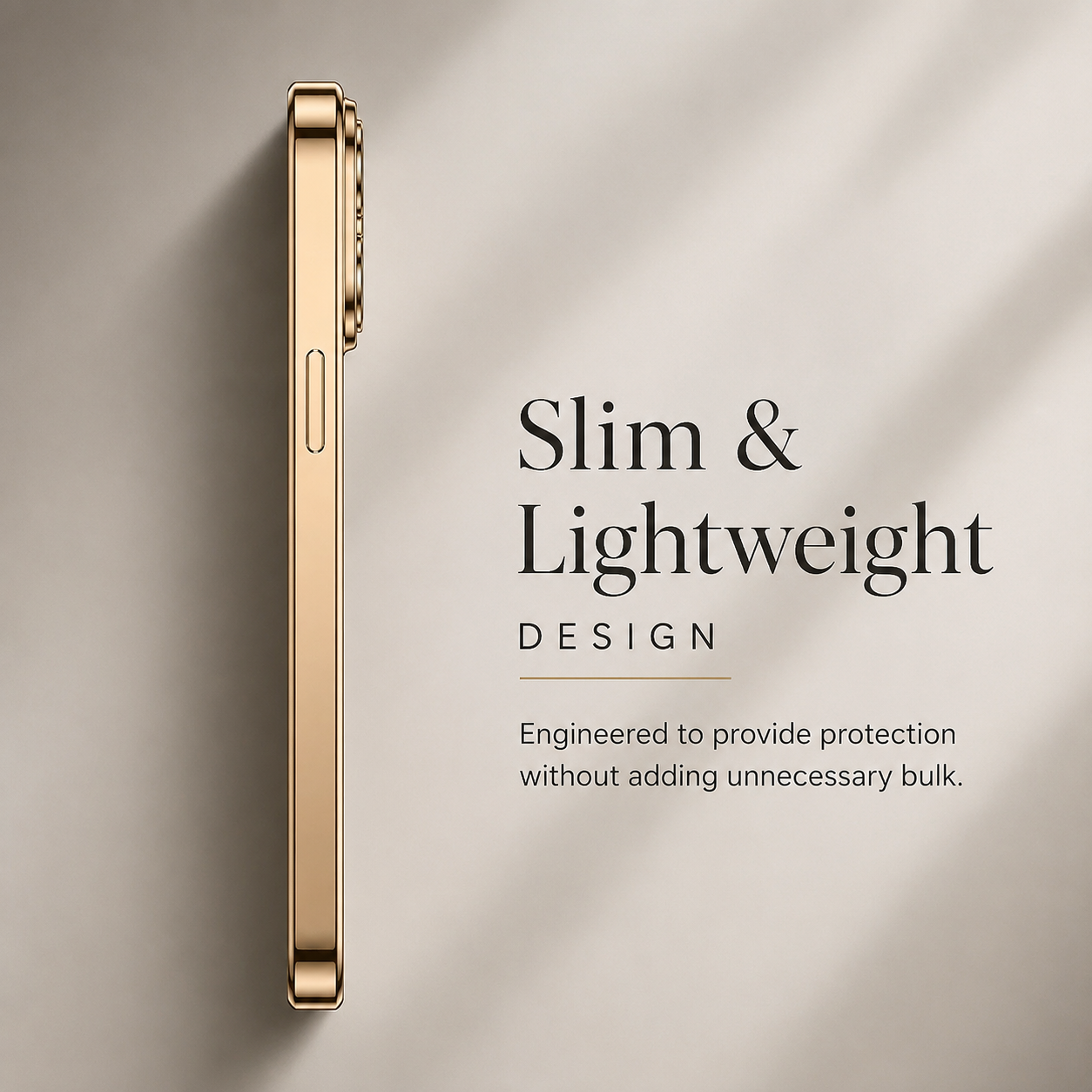 Premium iPhone Case MagSafe Compatible Clear TPU Cover Desert Gold Finish Shockproof Protective Case Camera Lens Protection Wireless Charging Slim Design