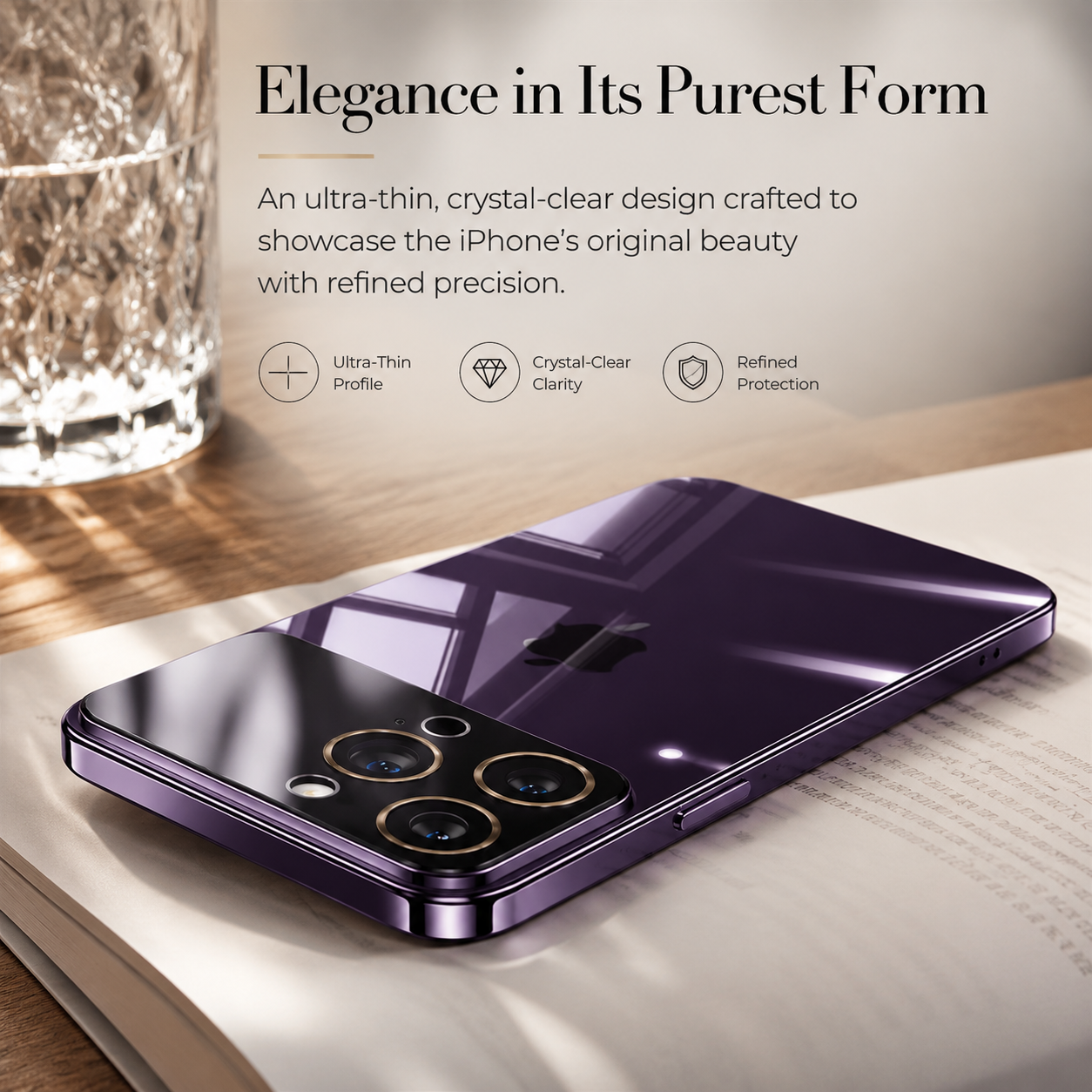 Premium iPhone Case MagSafe Compatible Clear Transparent Hard PC Cover Shockproof Silicone Bumper Camera Lens Protection Ultra Thin Full Coverage