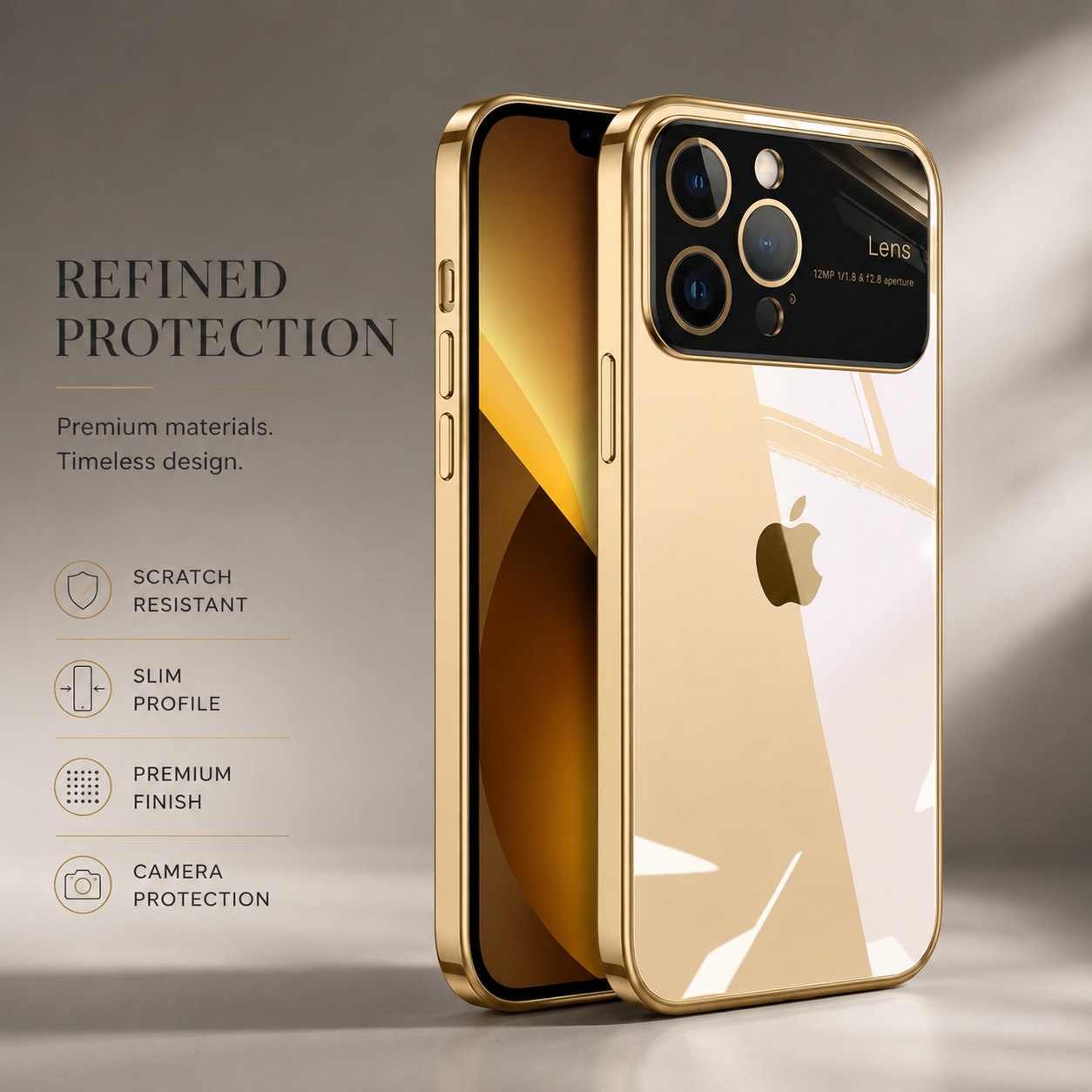 Premium iPhone Case MagSafe Compatible Clear Transparent Hard PC Cover Shockproof Silicone Bumper Camera Lens Protection Ultra Thin Full Coverage