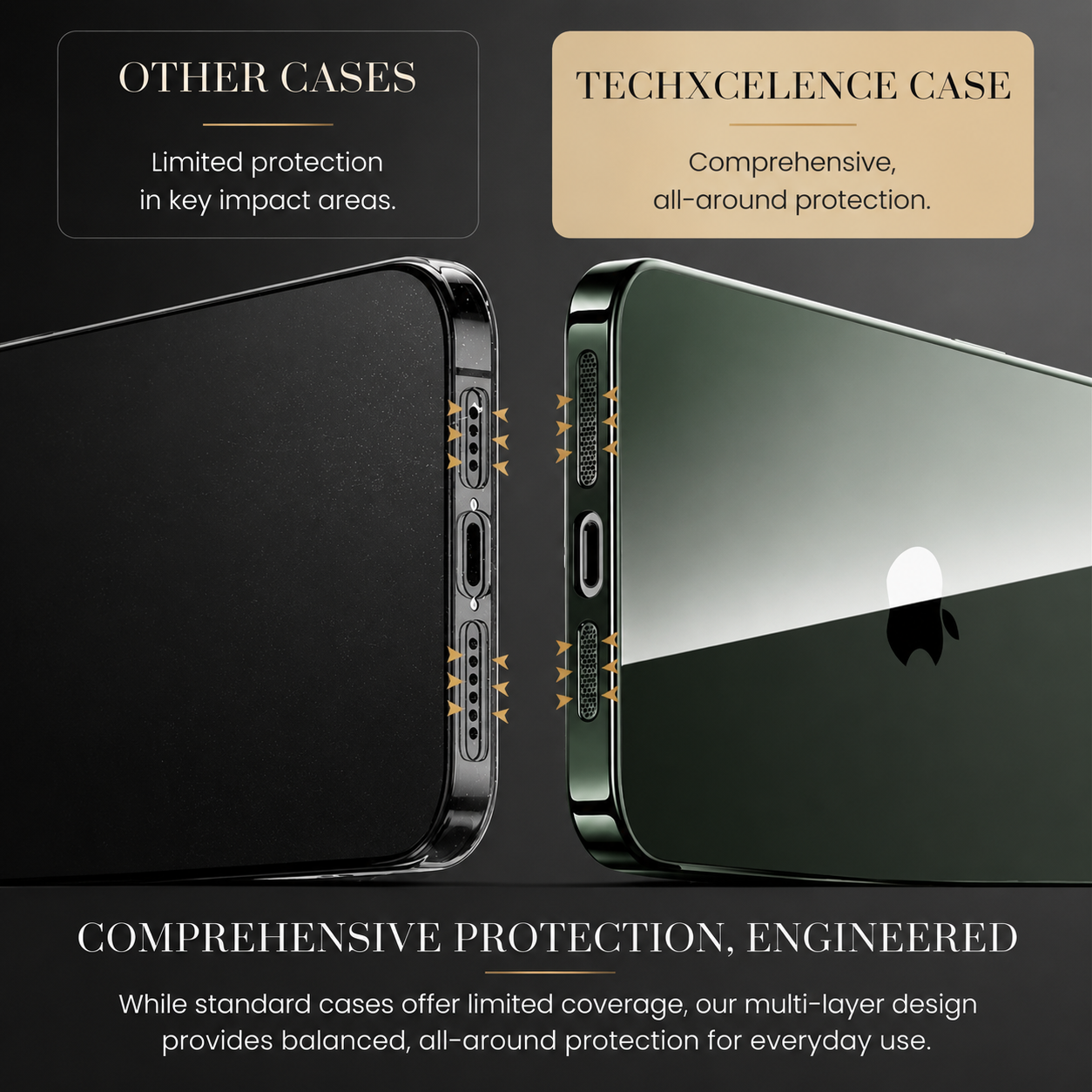 Premium iPhone Case MagSafe Compatible Clear Transparent Hard PC Cover Shockproof Silicone Bumper Camera Lens Protection Ultra Thin Full Coverage
