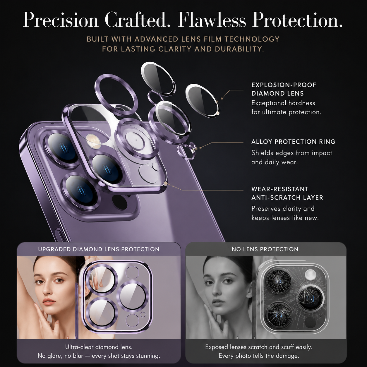 Premium iPhone Case MagSafe Compatible Clear Transparent Hard PC Cover Shockproof Silicone Bumper Scratch Resistant Camera Protection Ultra Thin Slim Design