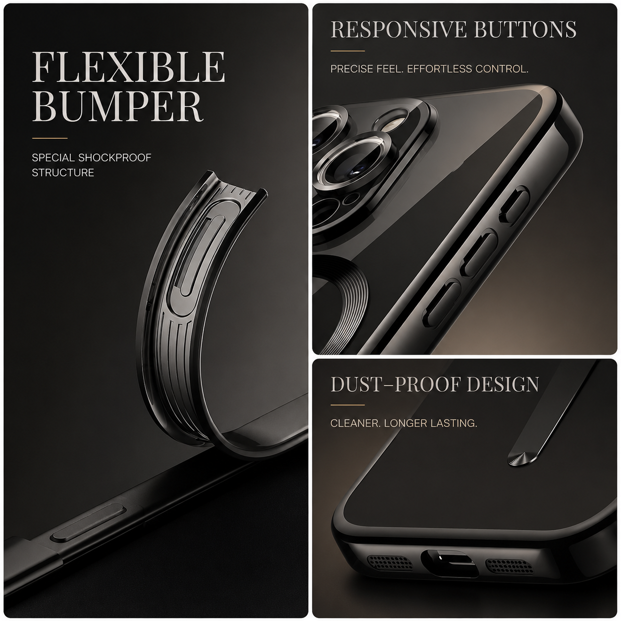 Premium iPhone Case MagSafe Compatible Clear Transparent Hard PC Cover Shockproof Silicone Bumper Scratch Resistant Camera Protection Ultra Thin Slim Design