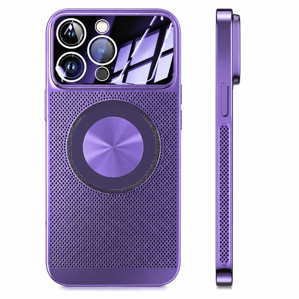 Premium iPhone Case MagSafe Compatible Cooling Mesh Cover Shockproof Magnetic Protective Case Camera Lens Screen Protection Ultra Thin Design