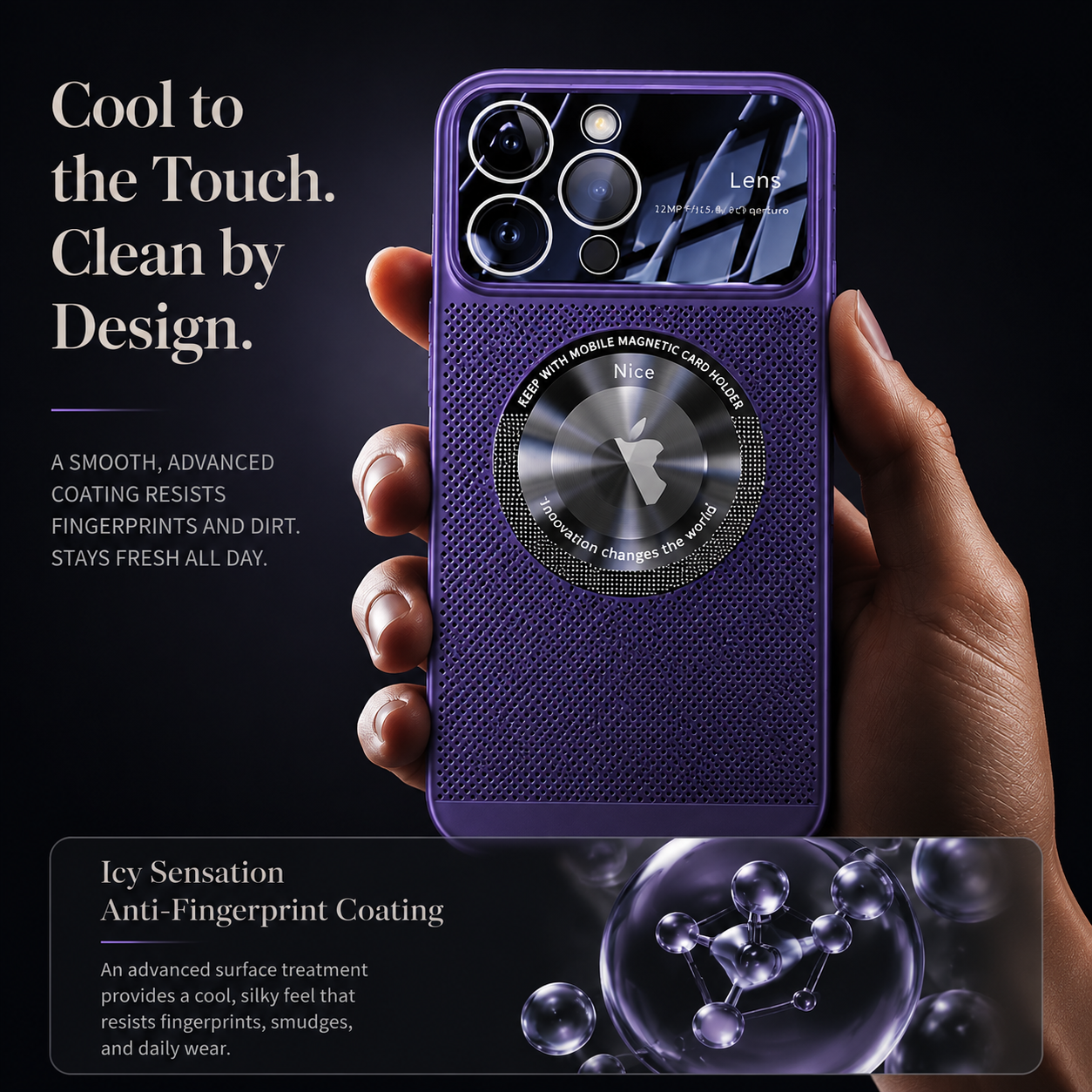 Premium iPhone Case MagSafe Compatible Cooling Mesh Cover Shockproof Magnetic Protective Case Camera Lens Screen Protection Ultra Thin Design
