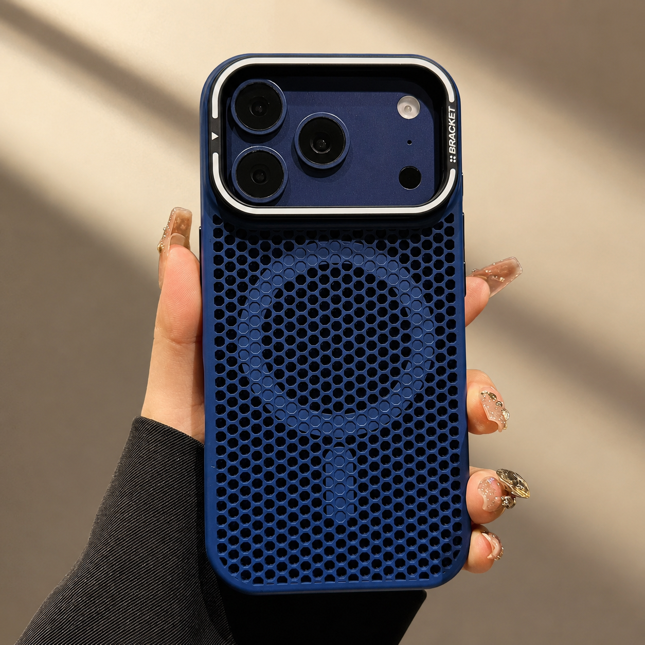 Premium iPhone Case MagSafe Compatible Cooling Mesh Shockproof Protective Cover Camera Mount Holder Anti Fingerprint Anti Scratch Matte Full Coverage