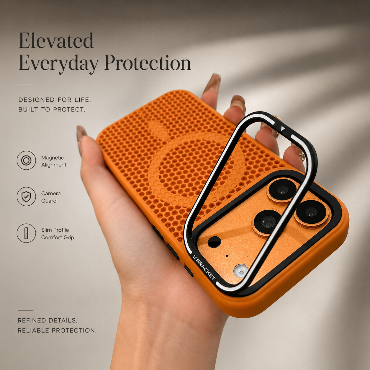 Premium iPhone Case MagSafe Compatible Cooling Mesh Shockproof Protective Cover Camera Mount Holder Anti Fingerprint Anti Scratch Matte Full Coverage