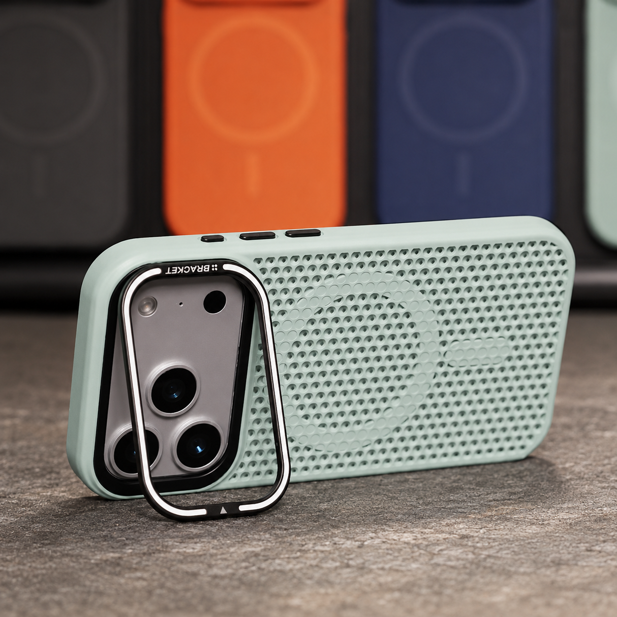 Premium iPhone Case MagSafe Compatible Cooling Mesh Shockproof Protective Cover Camera Mount Holder Anti Fingerprint Anti Scratch Matte Full Coverage