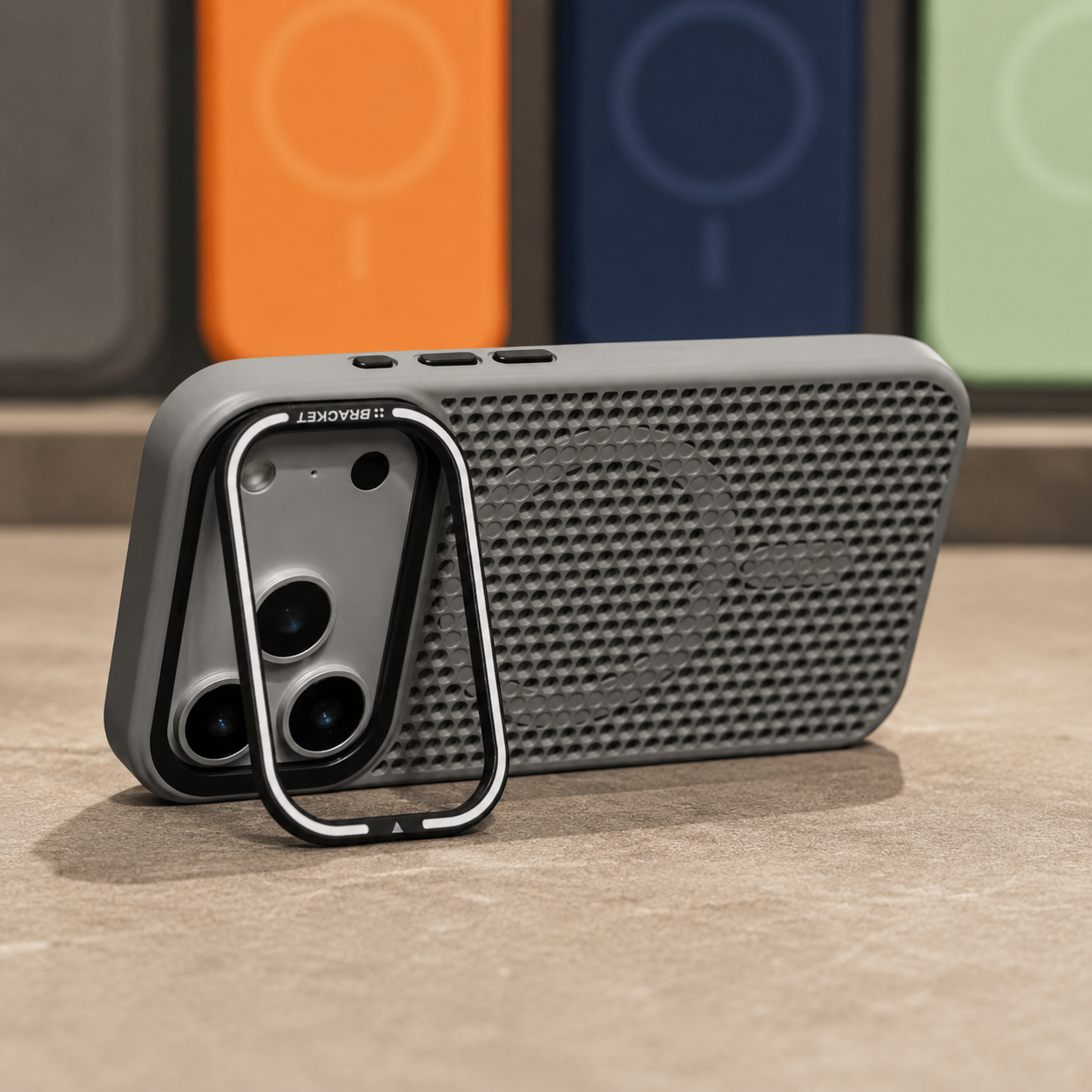 Premium iPhone Case MagSafe Compatible Cooling Mesh Shockproof Protective Cover Camera Mount Holder Anti Fingerprint Anti Scratch Matte Full Coverage