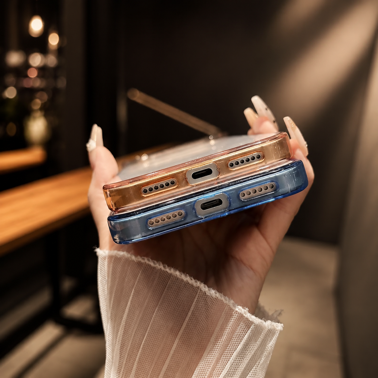Premium iPhone Case MagSafe Compatible Crystal Clear PC Bumper with Camera Lens Stand Shockproof TPU Protective Cover Anti Scratch Slim Design