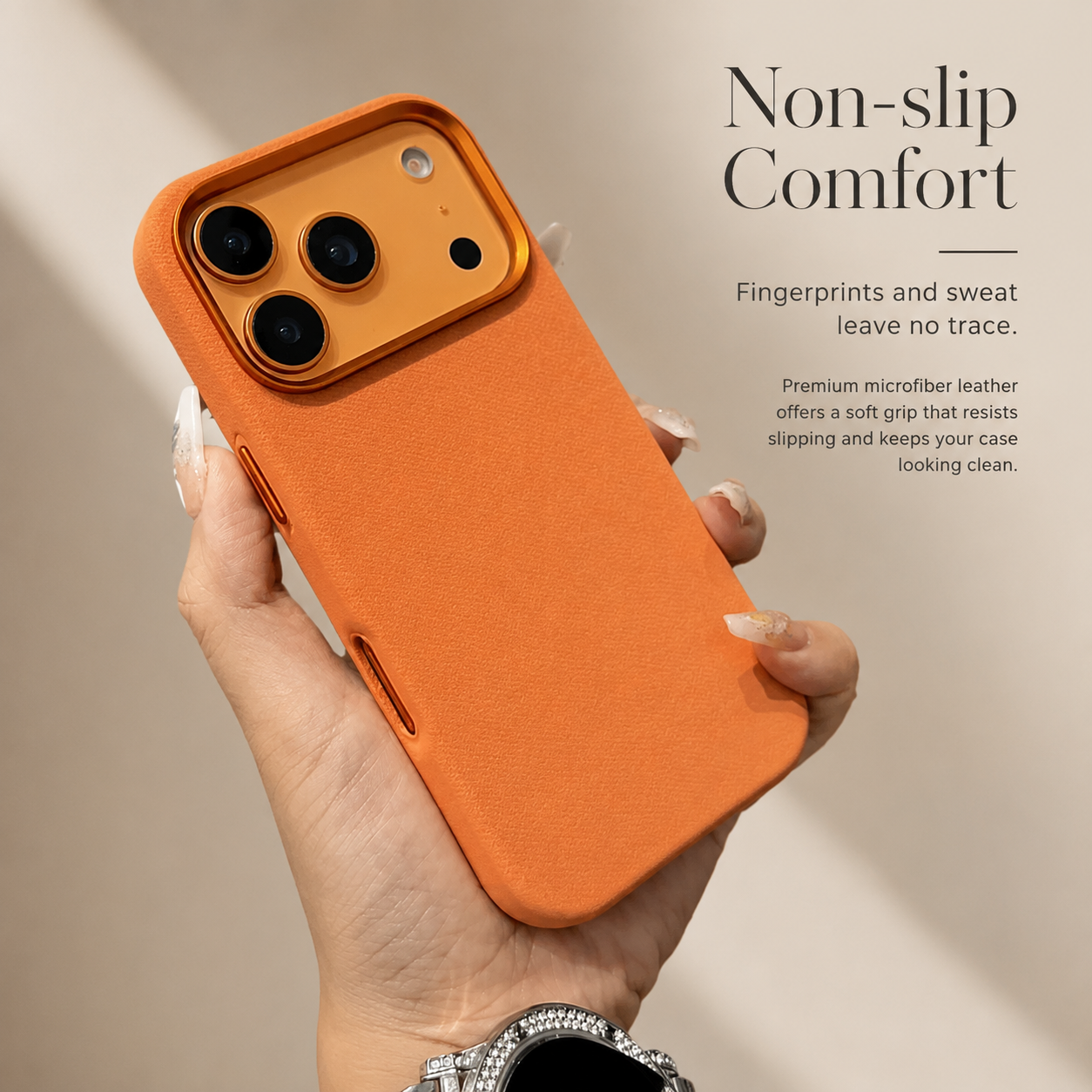 Premium iPhone Case MagSafe Compatible Fiber Leather Cover Invisible Magnetic Charging Matte Anti Fingerprint Shockproof Slim Non Slip Design