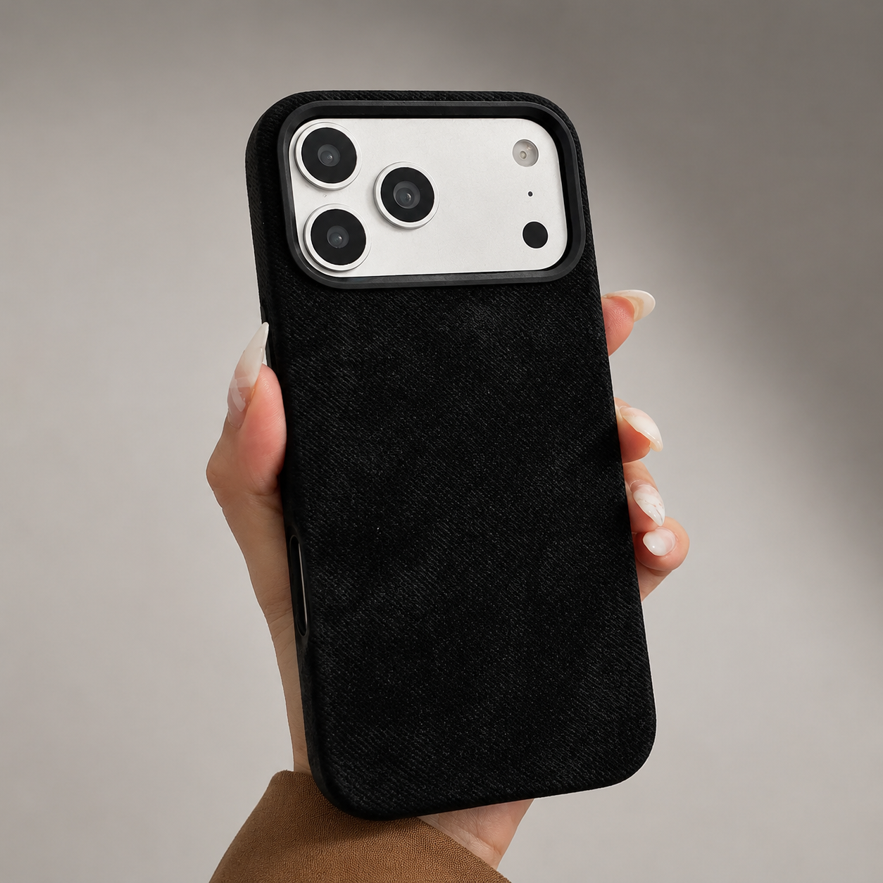 Premium iPhone Case MagSafe Compatible Fiber Leather Cover Invisible Magnetic Charging Matte Anti Fingerprint Shockproof Slim Non Slip Design