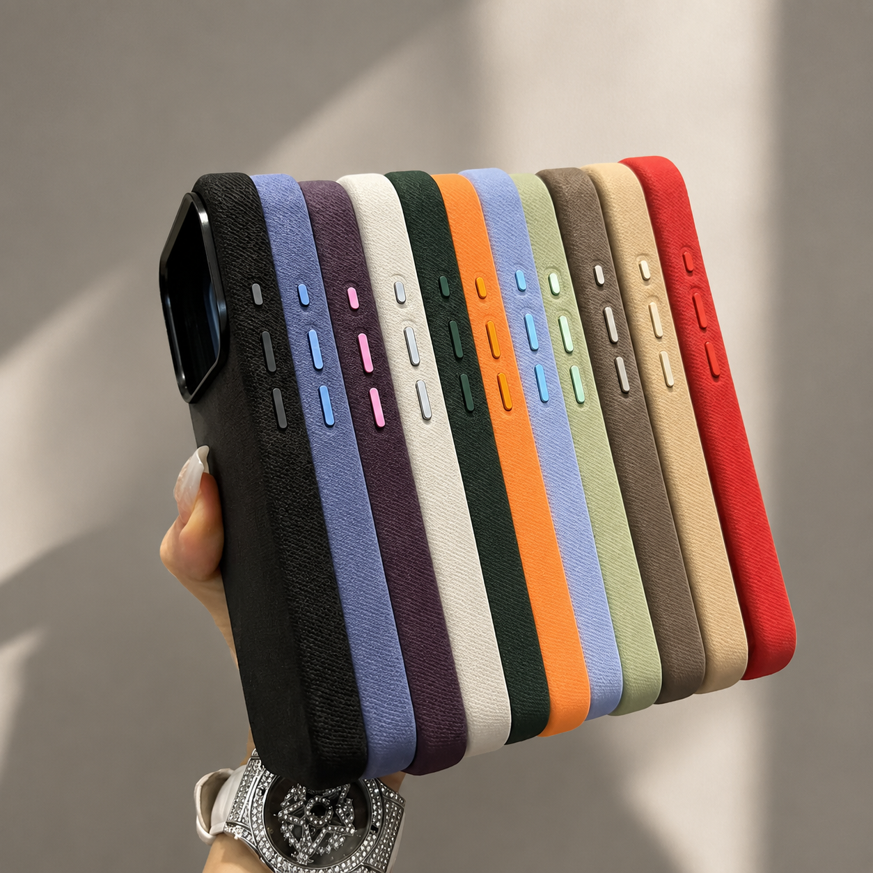 Premium iPhone Case MagSafe Compatible Fiber Leather Cover Invisible Magnetic Charging Matte Anti Fingerprint Shockproof Slim Non Slip Design