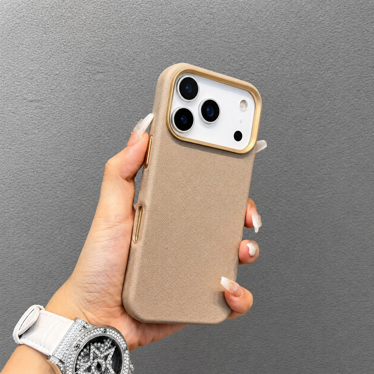 Premium iPhone Case MagSafe Compatible Fiber Leather Cover Invisible Magnetic Charging Matte Anti Fingerprint Shockproof Slim Non Slip Design