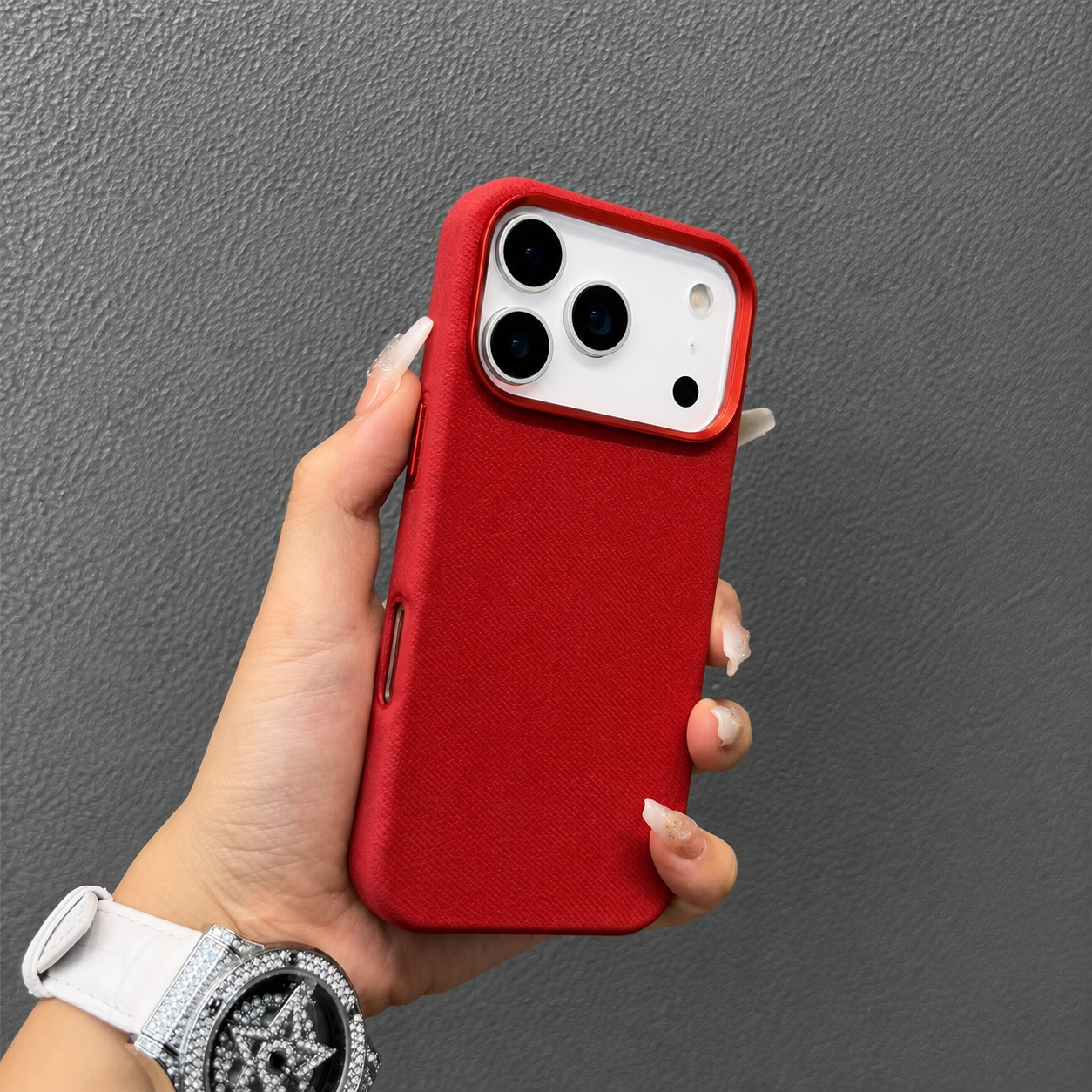 Premium iPhone Case MagSafe Compatible Fiber Leather Cover Invisible Magnetic Charging Matte Anti Fingerprint Shockproof Slim Non Slip Design