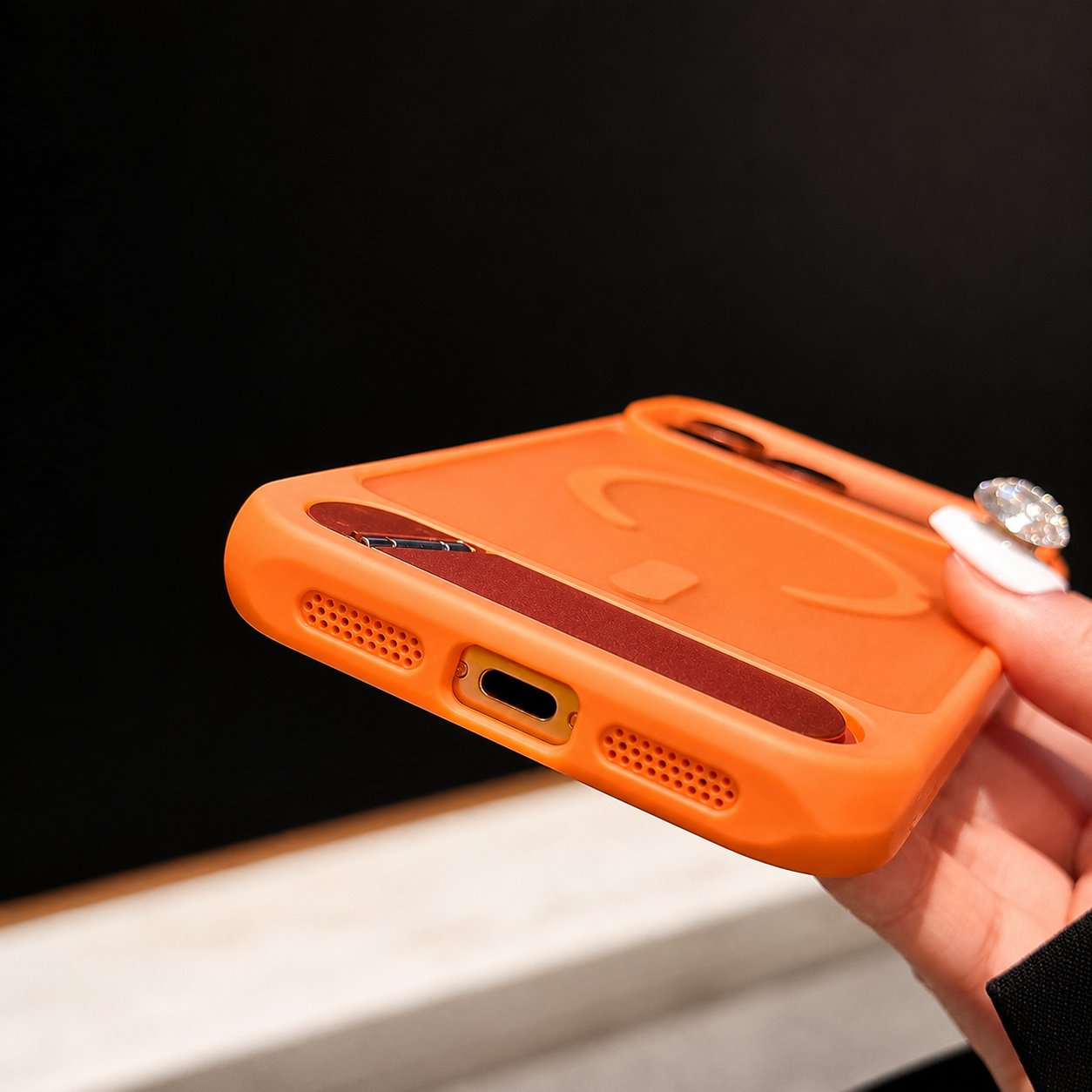 Premium iPhone Case MagSafe Compatible Foldable Stand Holder Matte PC Cover Shockproof Anti Fingerprint Magnetic Ring Non Slip Slim Protective Design