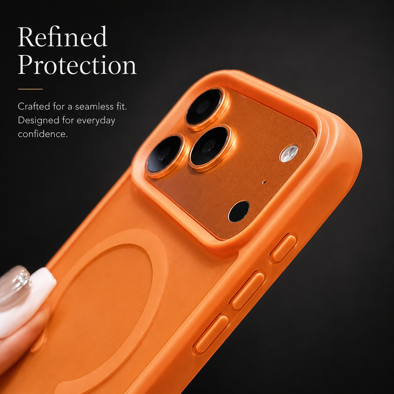 Premium iPhone Case MagSafe Compatible Foldable Stand Holder Matte PC Cover Shockproof Anti Fingerprint Magnetic Ring Non Slip Slim Protective Design