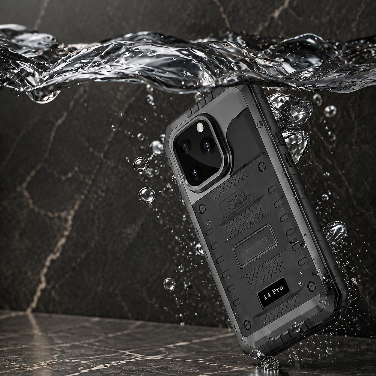 Premium iPhone Case MagSafe Compatible IP68 Waterproof Metal Armor Cover Shockproof Heavy Duty Protective Frame Camera Lens Screen Protection Full Coverage Design