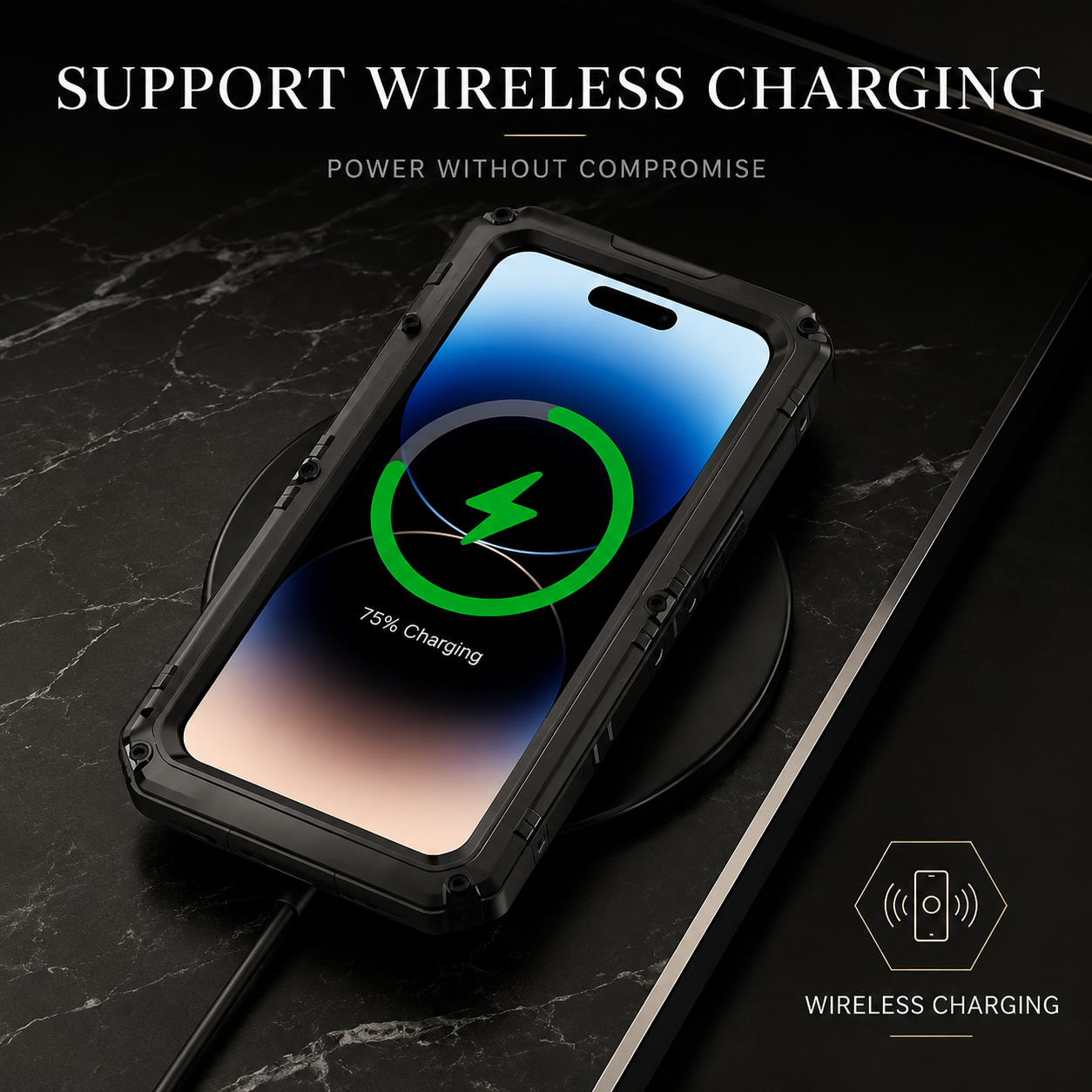 Premium iPhone Case MagSafe Compatible IP68 Waterproof Metal Armor Cover Shockproof Heavy Duty Protective Frame Camera Lens Screen Protection Full Coverage Design