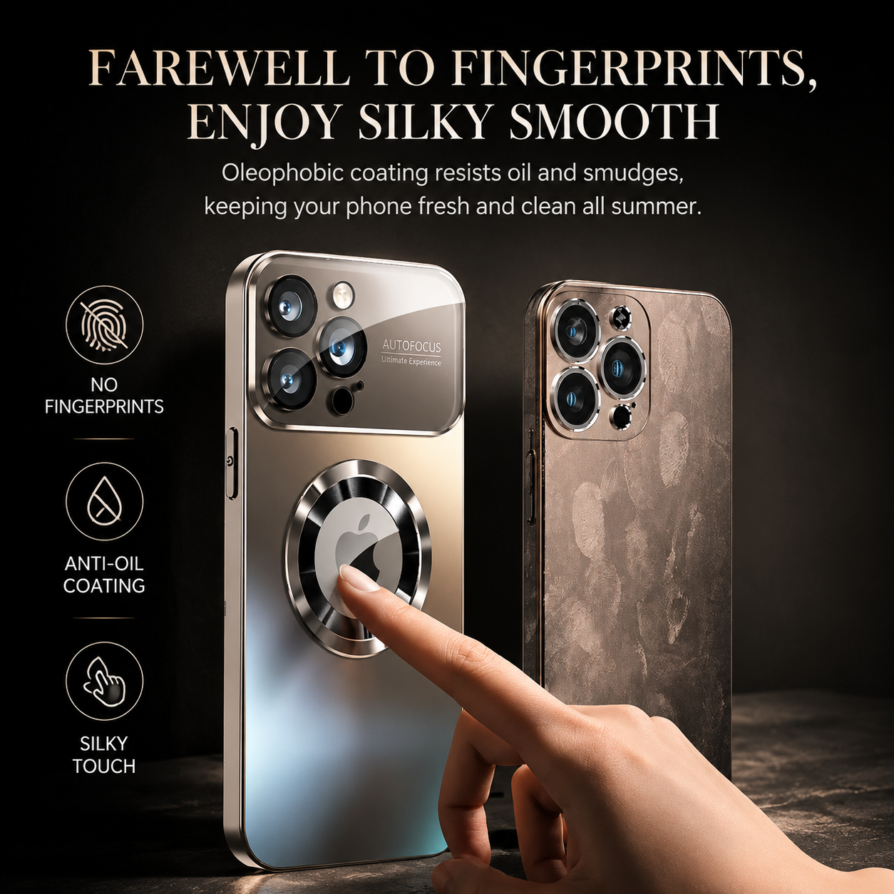 Premium iPhone Case MagSafe Compatible Large Window PC TPU Cover Lens Protection Shockproof Anti Fingerprint Non Slip Half Wrapped Slim Design