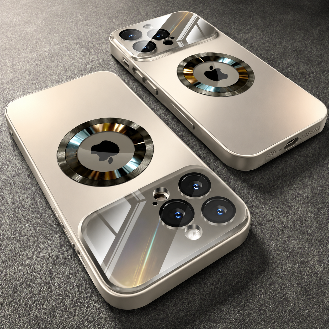 Premium iPhone Case MagSafe Compatible Large Window PC TPU Cover Lens Protection Shockproof Anti Fingerprint Non Slip Half Wrapped Slim Design