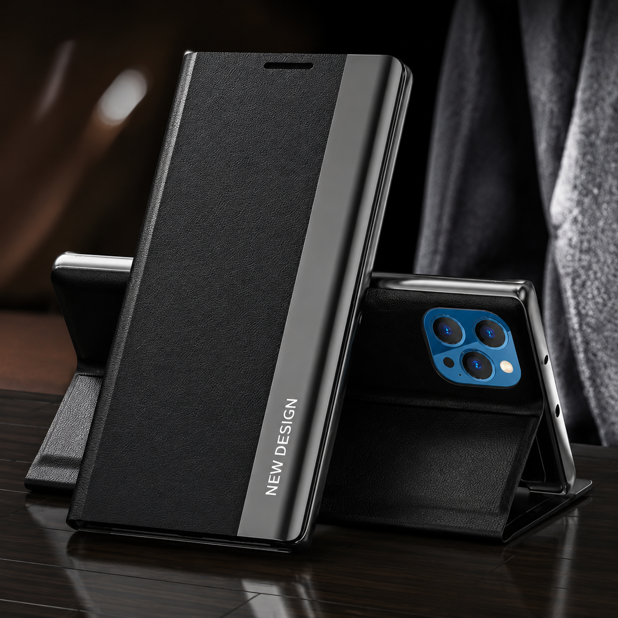 Premium iPhone Case MagSafe Compatible Leather Flip Wallet Cover Card Holder Stand Magnetic Shockproof Protective Case Screen Protection Slim Design