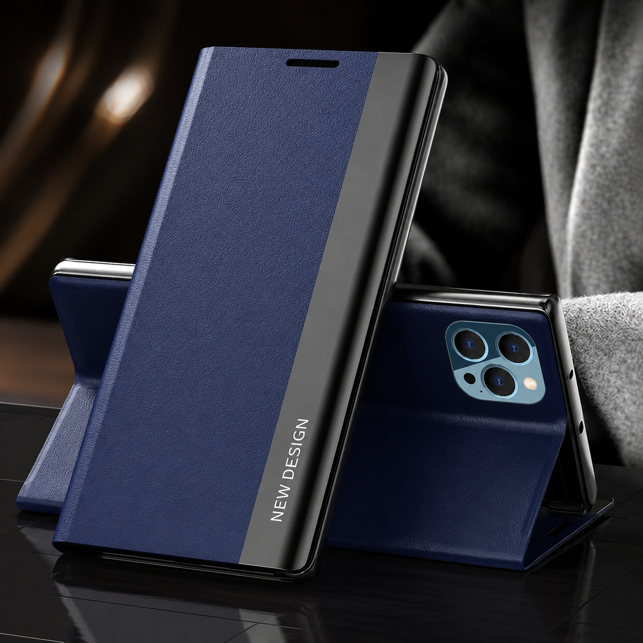 Premium iPhone Case MagSafe Compatible Leather Flip Wallet Cover Card Holder Stand Magnetic Shockproof Protective Case Screen Protection Slim Design