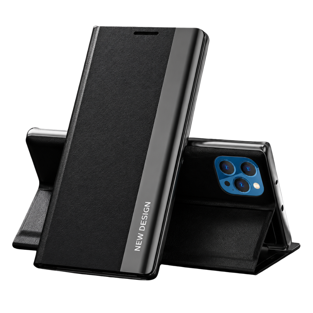 Premium iPhone Case MagSafe Compatible Leather Flip Wallet Cover Card Holder Stand Magnetic Shockproof Protective Case Screen Protection Slim Design