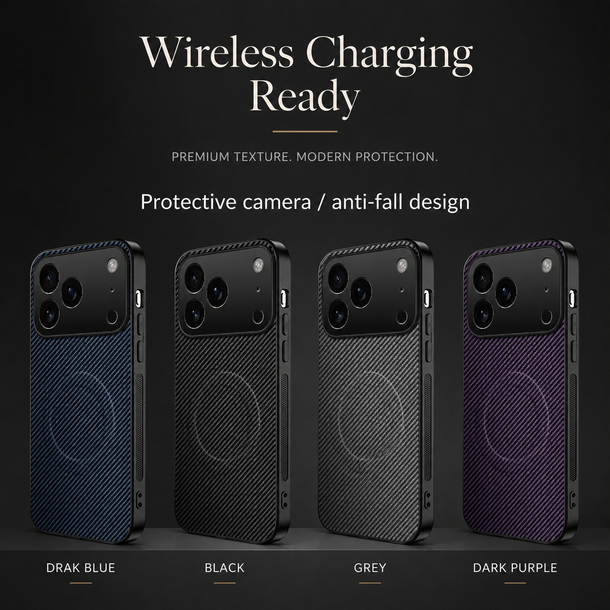 Premium iPhone Case MagSafe Compatible Luxury Carbon Fiber Leather Protective Cover Ultra Thin Magnetic Wireless Charging Shockproof Slim Full Coverage
