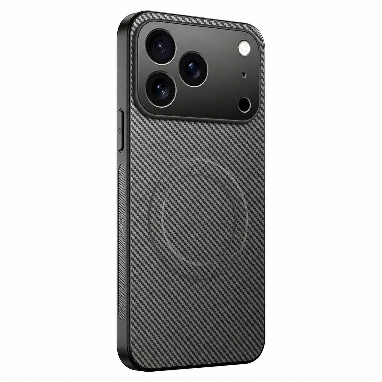 Premium iPhone Case MagSafe Compatible Luxury Carbon Fiber Leather Protective Cover Ultra Thin Magnetic Wireless Charging Shockproof Slim Full Coverage