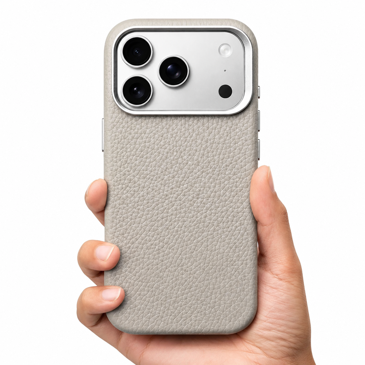 Premium iPhone Case MagSafe Compatible Luxury Lychee Leather Protective Cover Magnetic Shockproof Alloy Lens Protection Anti Scratch Full Coverage