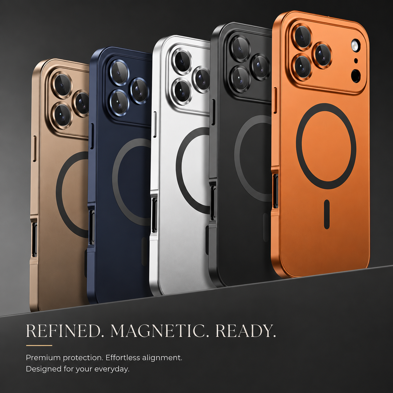 Premium iPhone Case MagSafe Compatible Magnetic Aluminum Frame Shockproof Cover PC Back Camera Lens Protection Ultra Thin Full Coverage