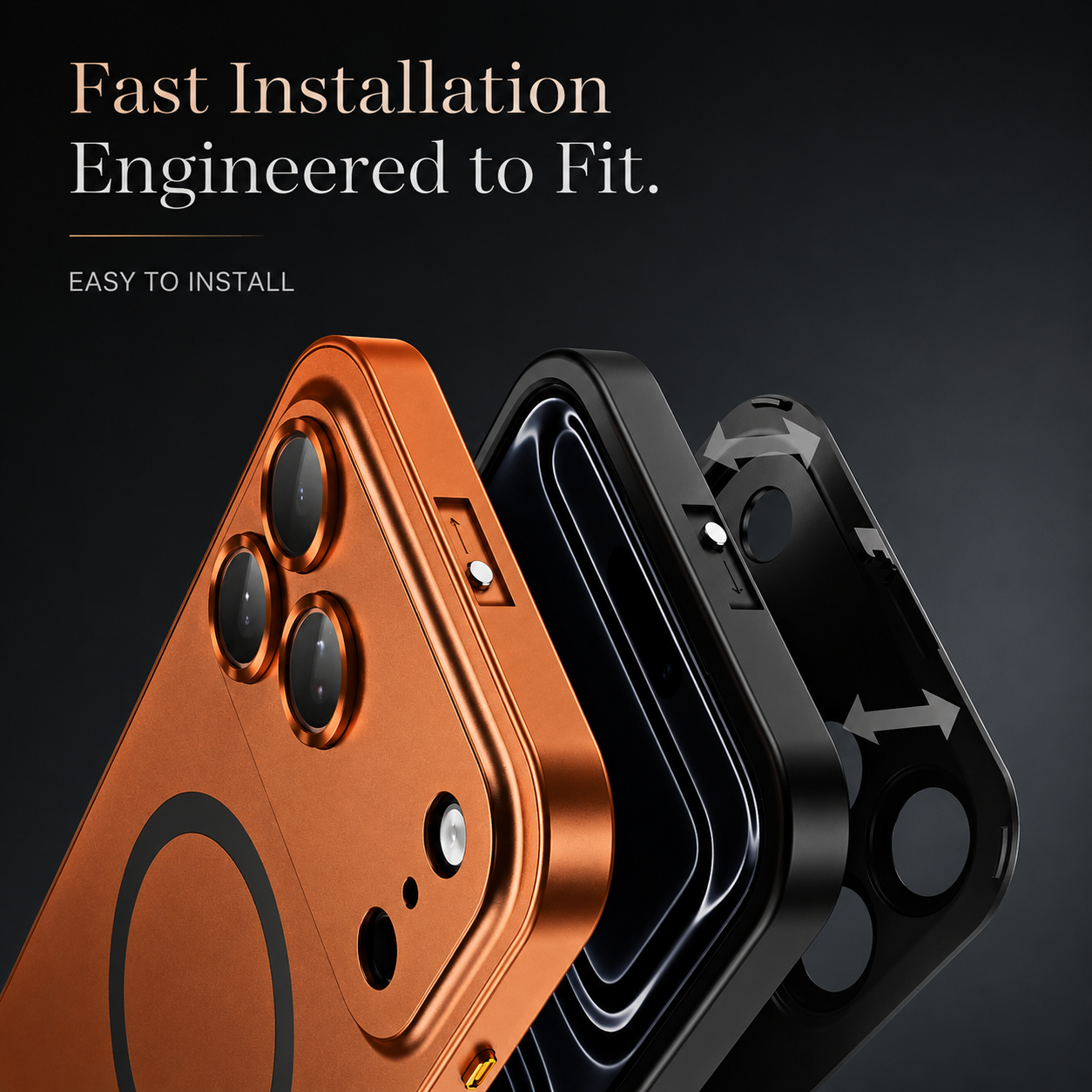 Premium iPhone Case MagSafe Compatible Magnetic Aluminum Frame Shockproof Cover PC Back Camera Lens Protection Ultra Thin Full Coverage