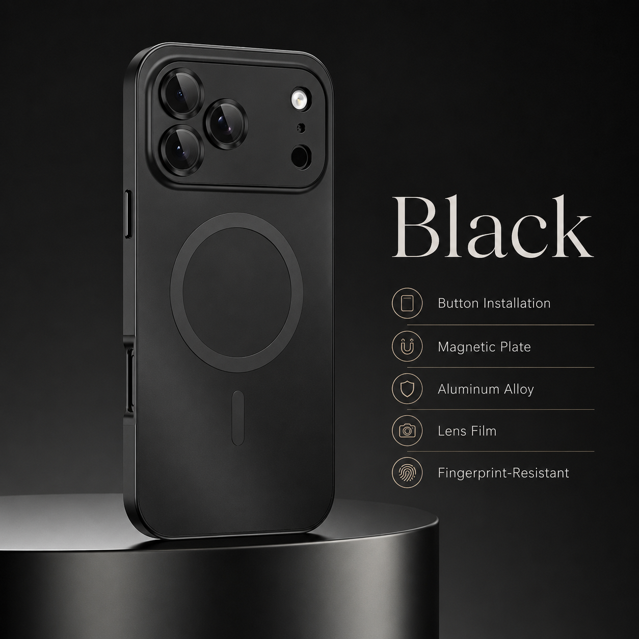 Premium iPhone Case MagSafe Compatible Magnetic Aluminum Frame Shockproof Cover PC Back Camera Lens Protection Ultra Thin Full Coverage
