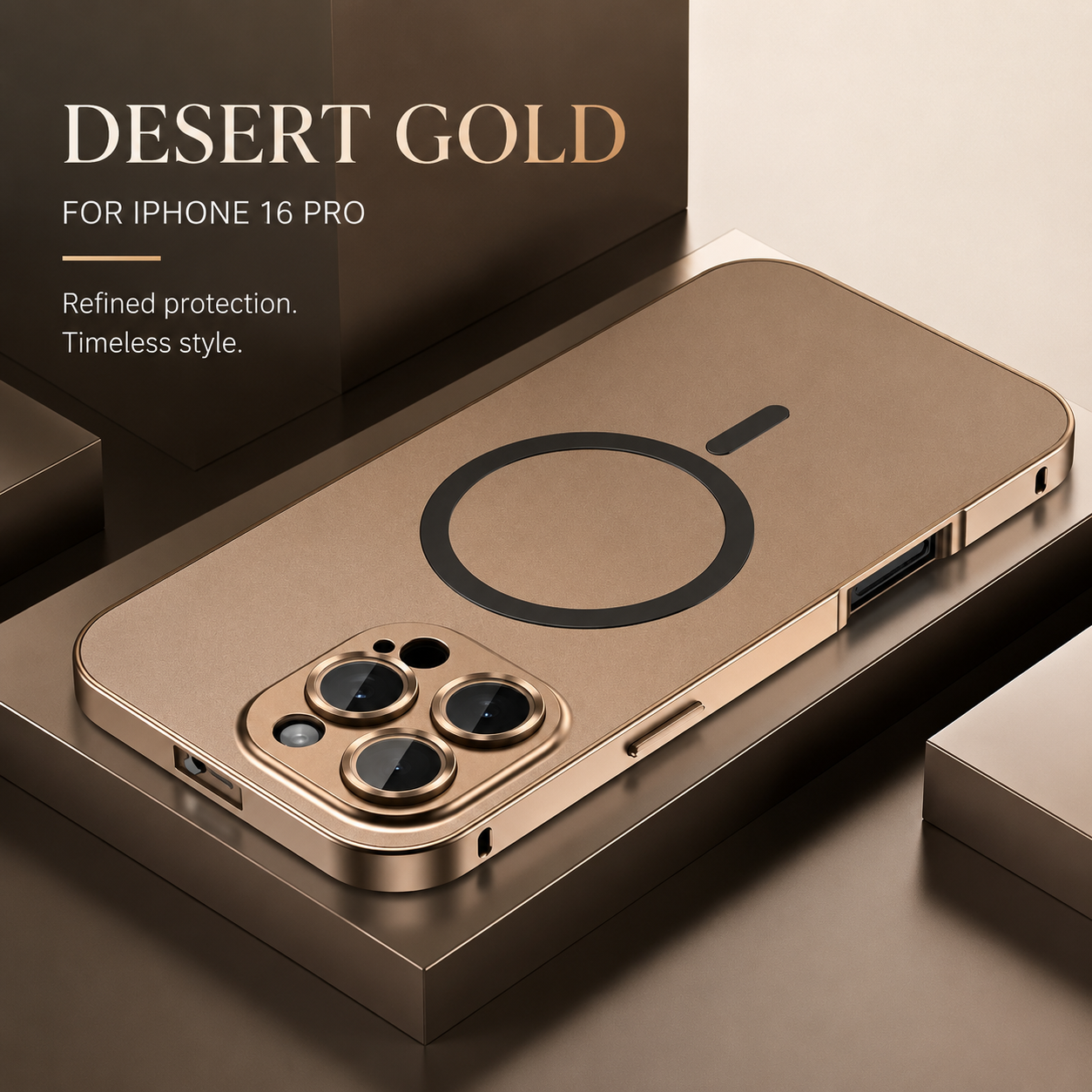 Premium iPhone Case MagSafe Compatible Magnetic Aluminum Frame Shockproof Cover PC Back Camera Lens Protection Ultra Thin Full Coverage