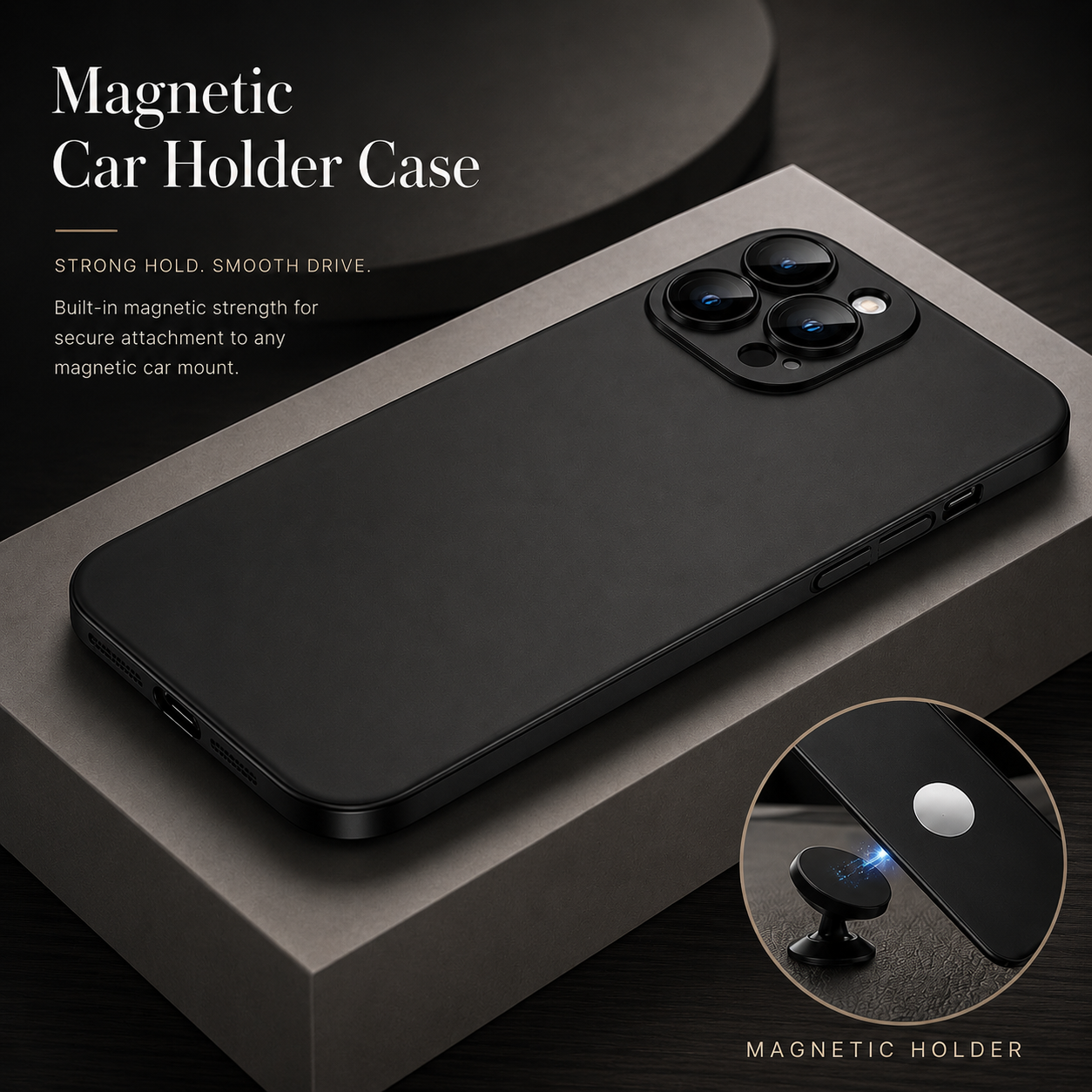 Premium iPhone Case MagSafe Compatible Magnetic Car Mount Protective Cover Ultra Thin Shockproof Matte Anti Scratch Camera Protection Lightweight Design