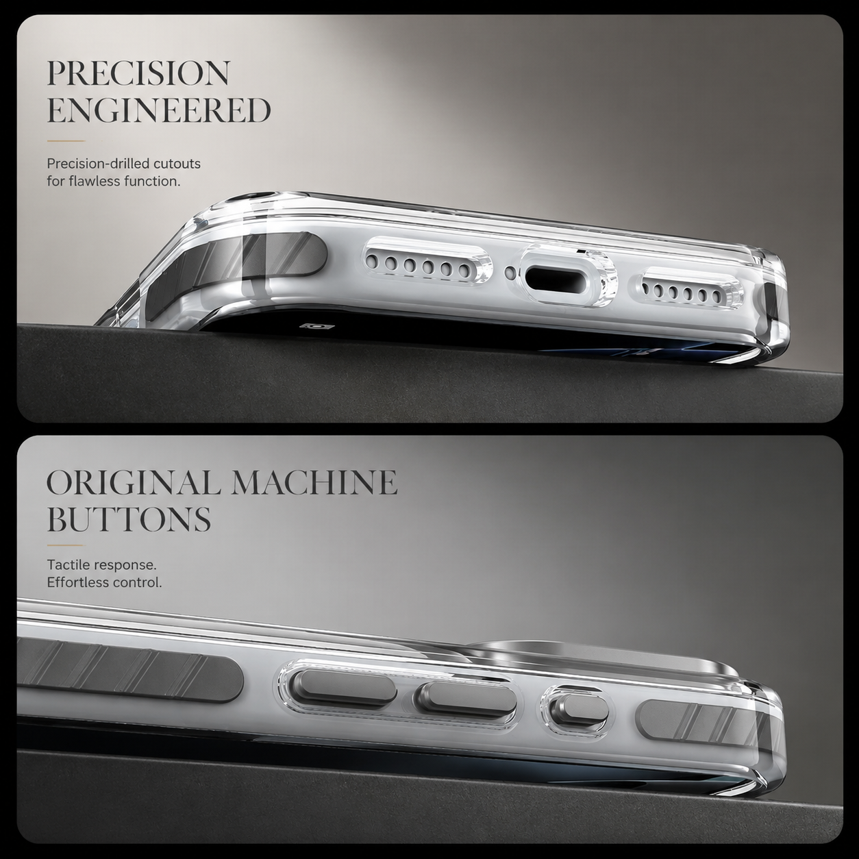Premium iPhone Case MagSafe Compatible Magnetic Clear Cover PE Striped Border PC Back Camera Lens Protection Slim Full Coverage