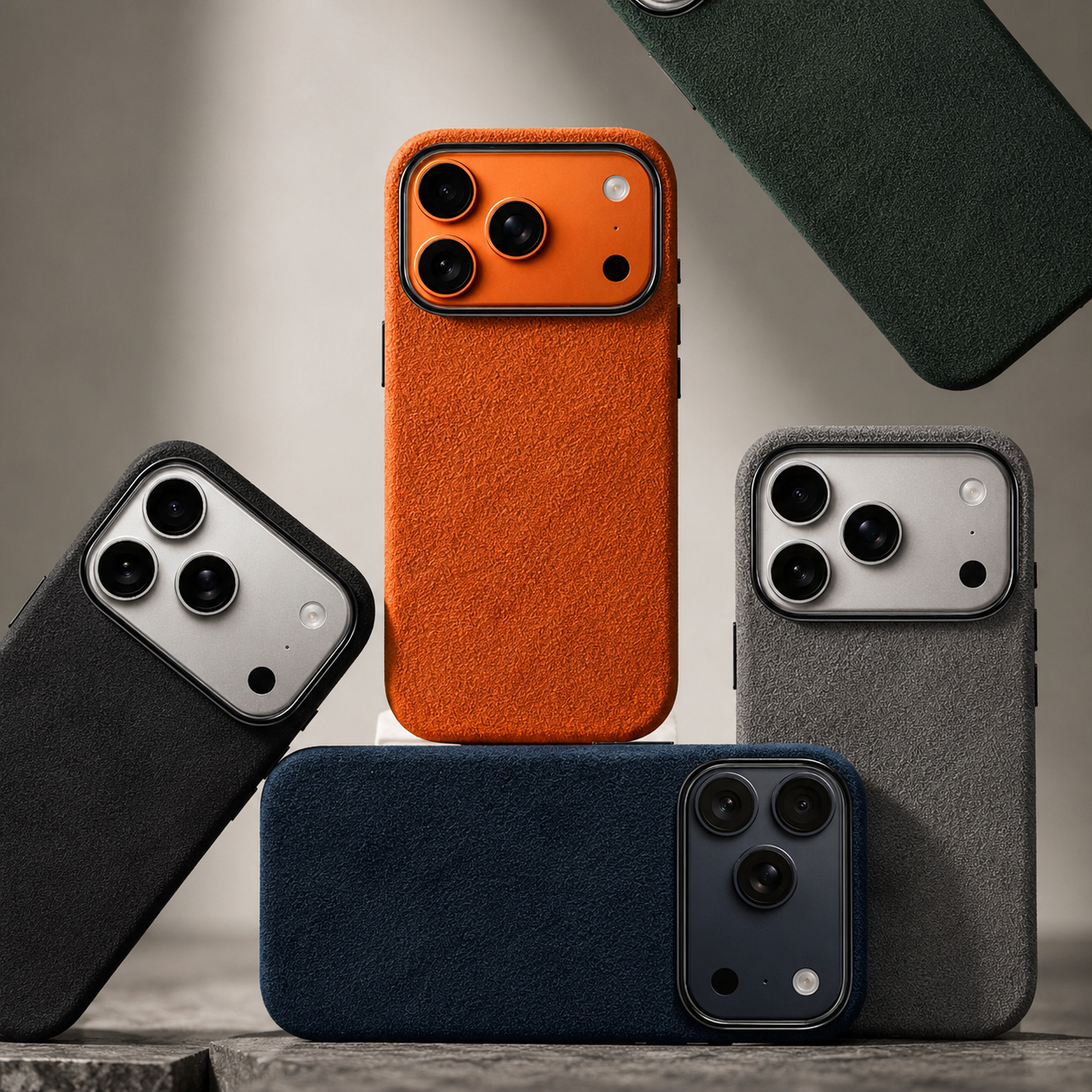 Premium iPhone Case MagSafe Compatible Magnetic Leather Protective Cover Camera Lens Protection Anti Fingerprint Washable Full Coverage Slim Design