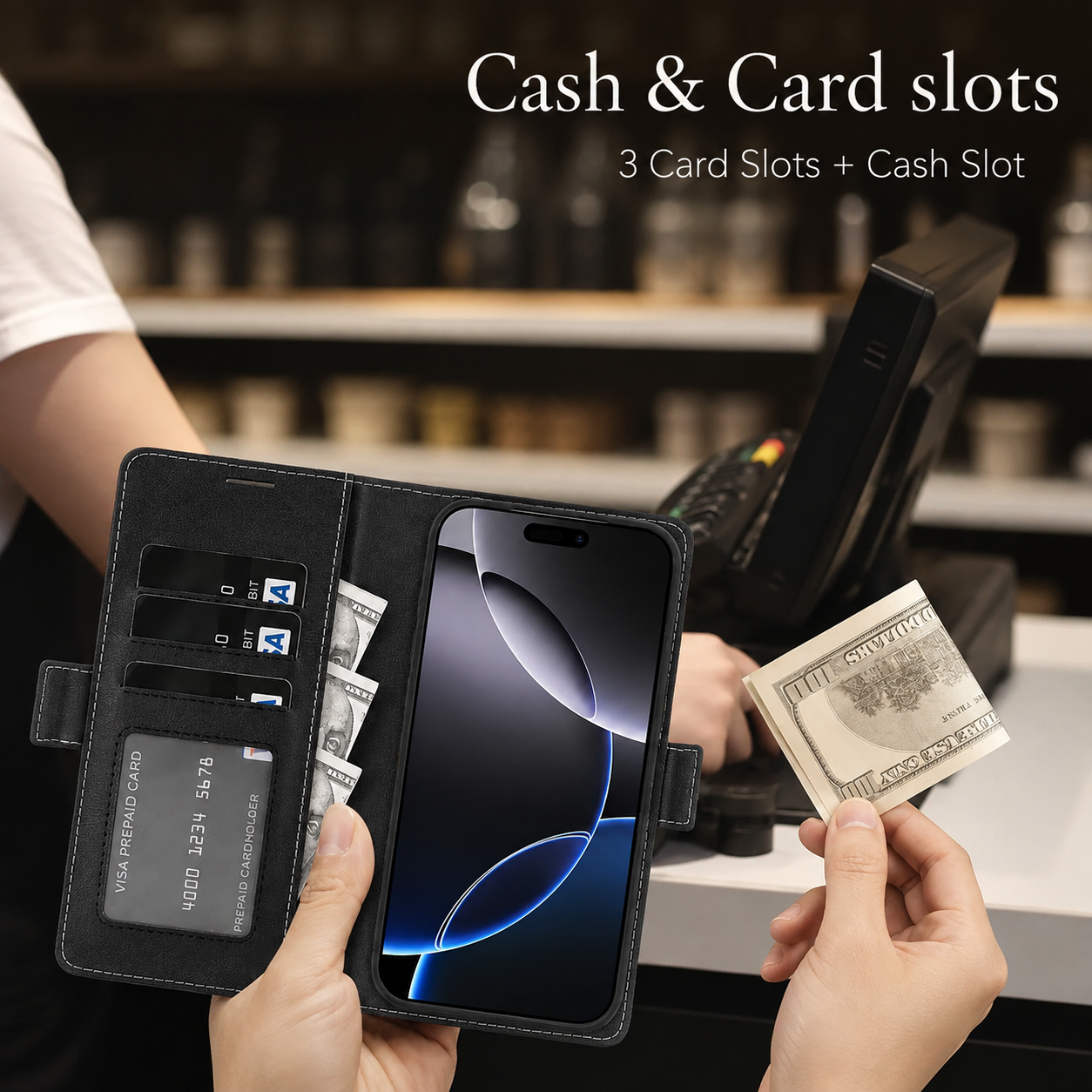 Premium iPhone Case MagSafe Compatible Magnetic Leather Wallet Cover Card Holder Camera Lens Protection Shockproof Matte Anti Scratch Full Coverage
